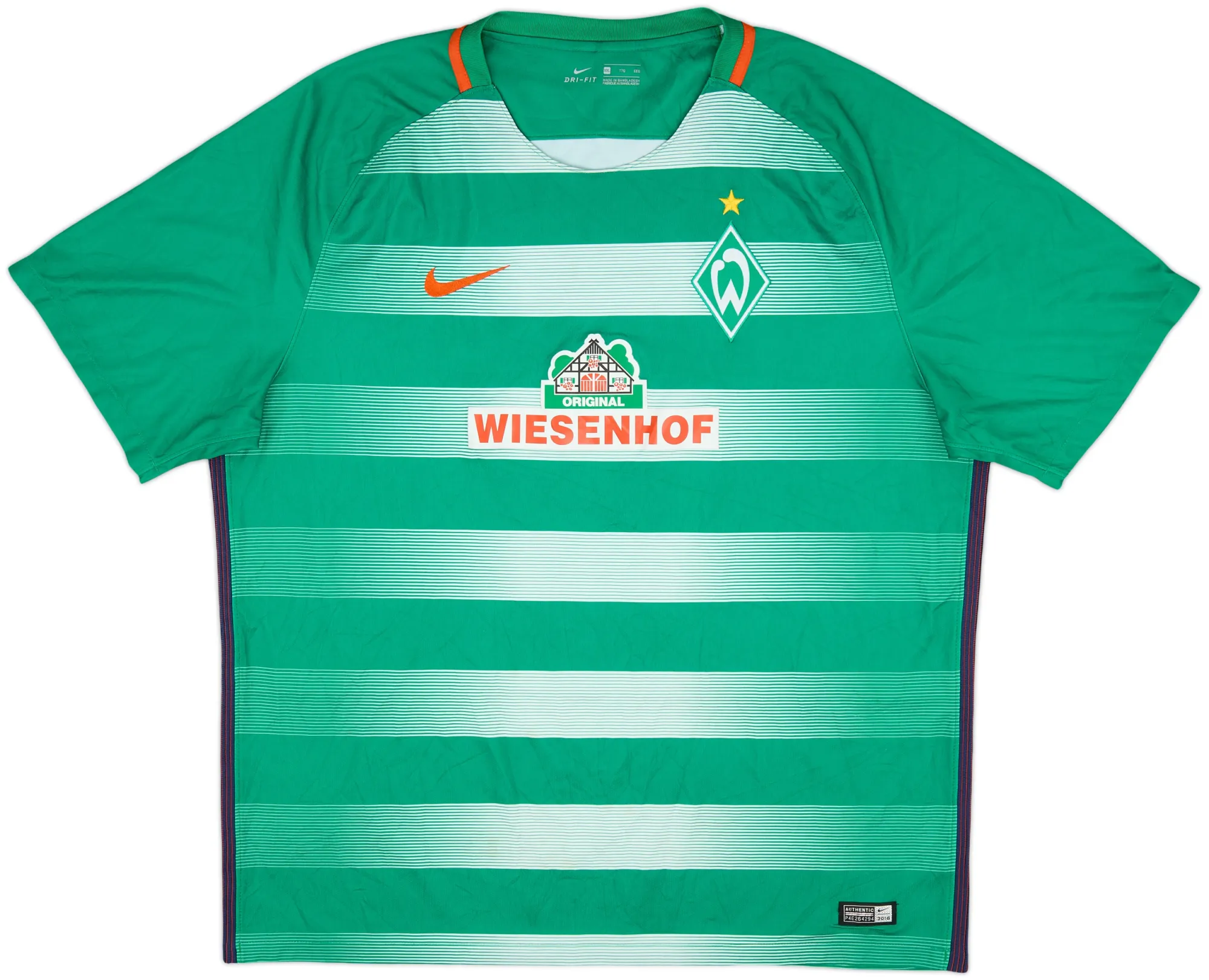 Nike Werder Bremen Mens SS Home Shirt 2016/17