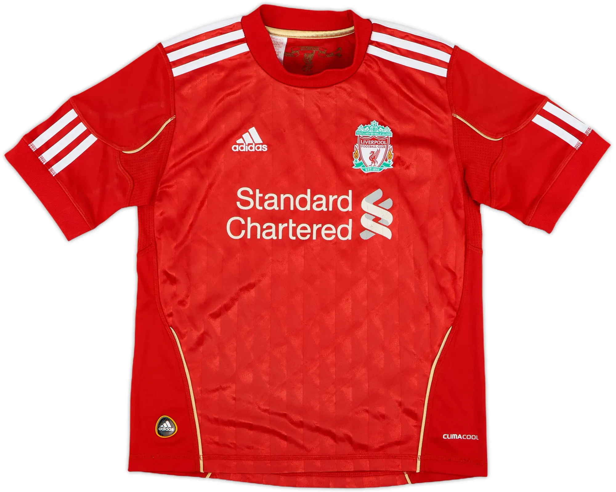 adidas Liverpool Boys SS Home Shirt 2010/12