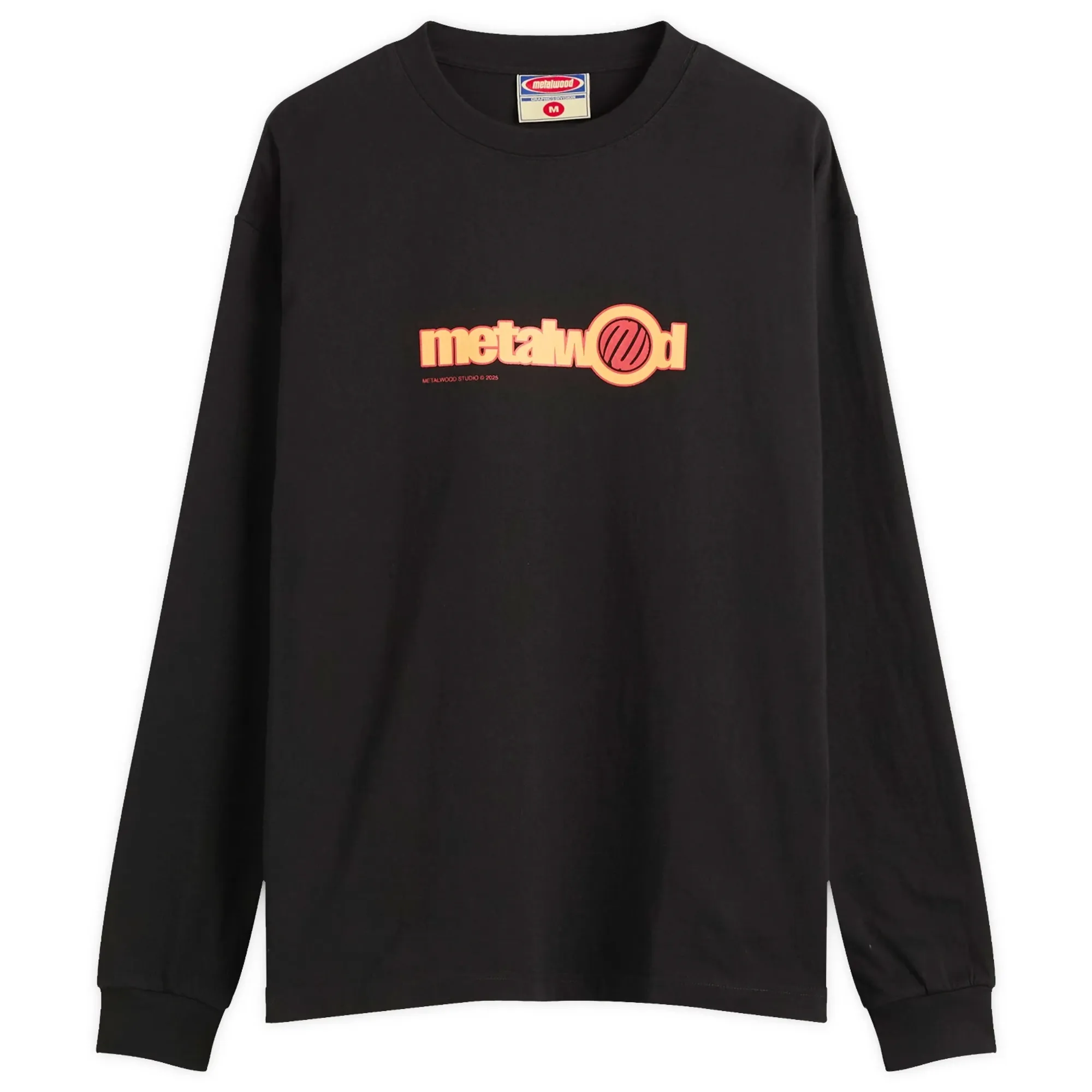Metalwood Studio Men's Word Long Sleeve T-Shirt Black