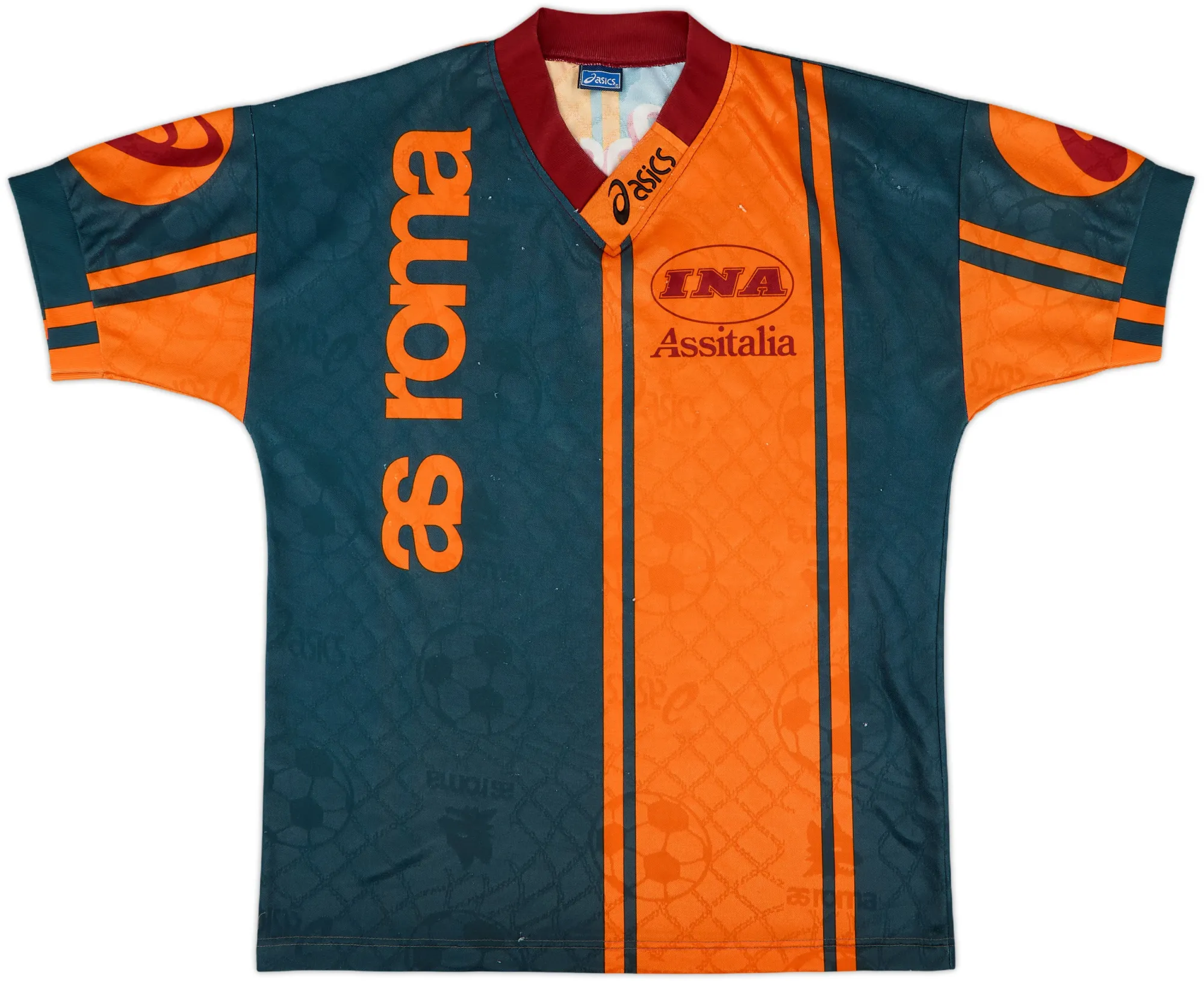 Asics Roma Mens SS Home Shirt 1996/97