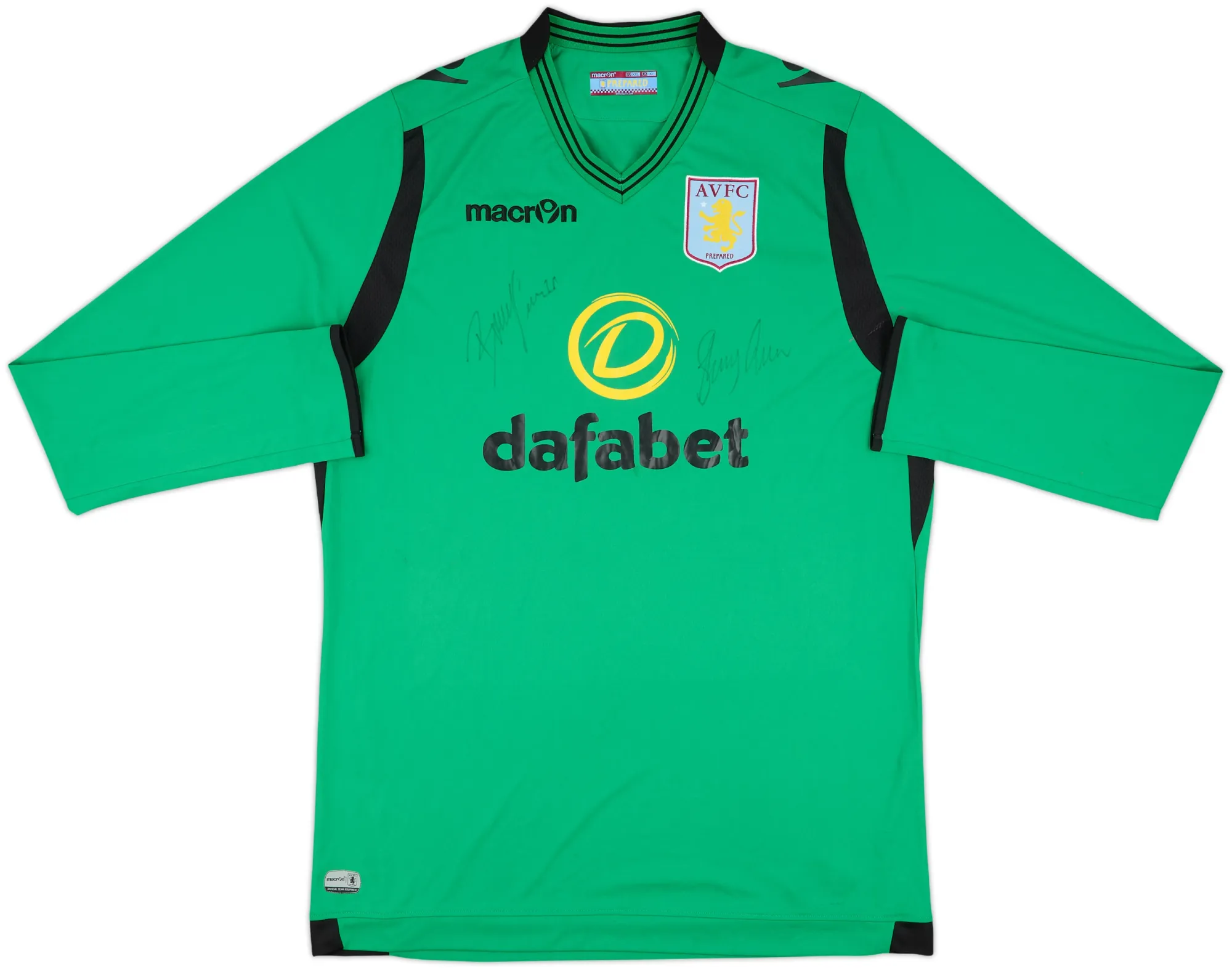 Macron Aston Villa Mens LS Goalkeeper Home Shirt 2014/15