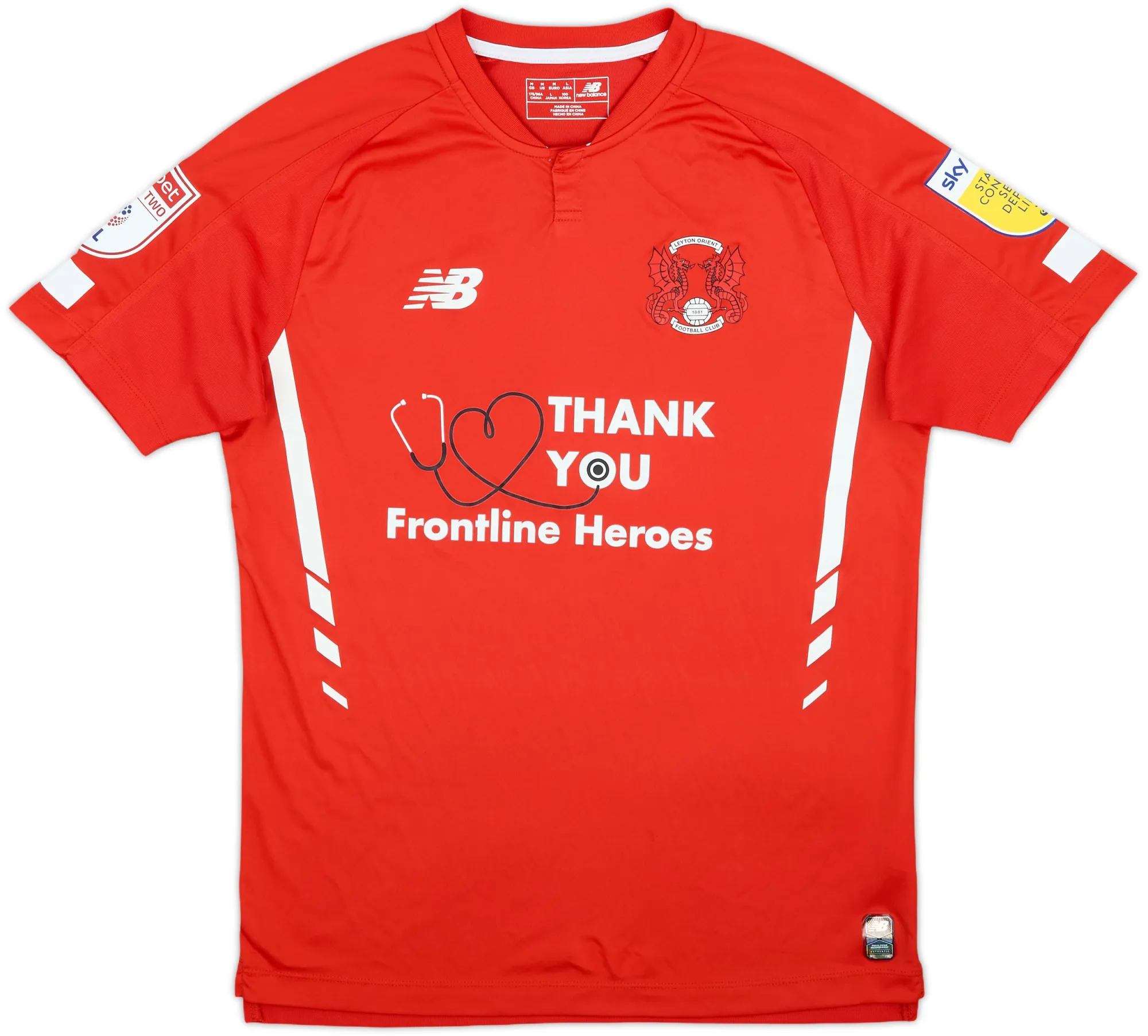 NewBalance Leyton Orient Mens SS Home Shirt 2020/21