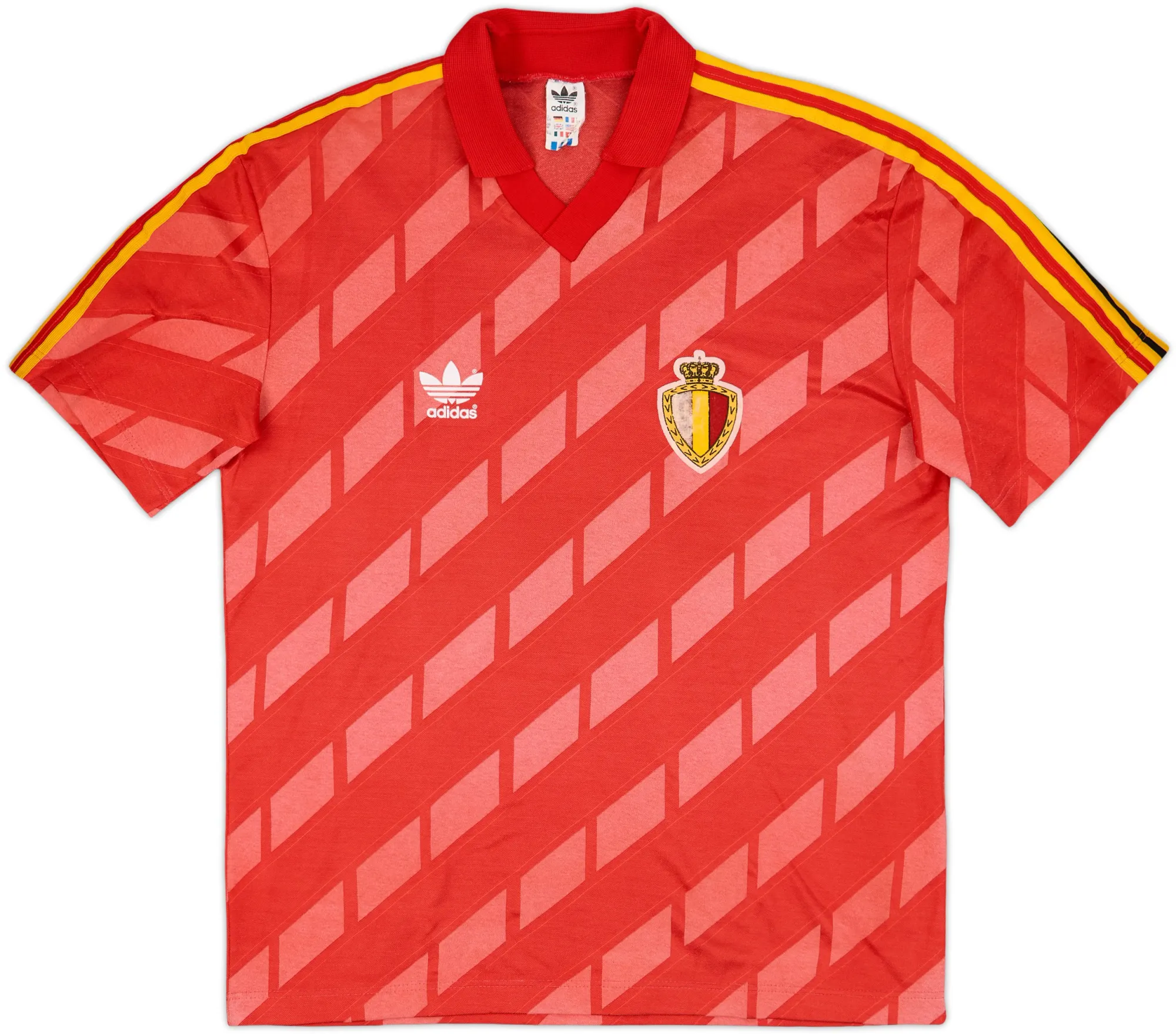 adidas Belgium Mens SS Home Shirt 1986