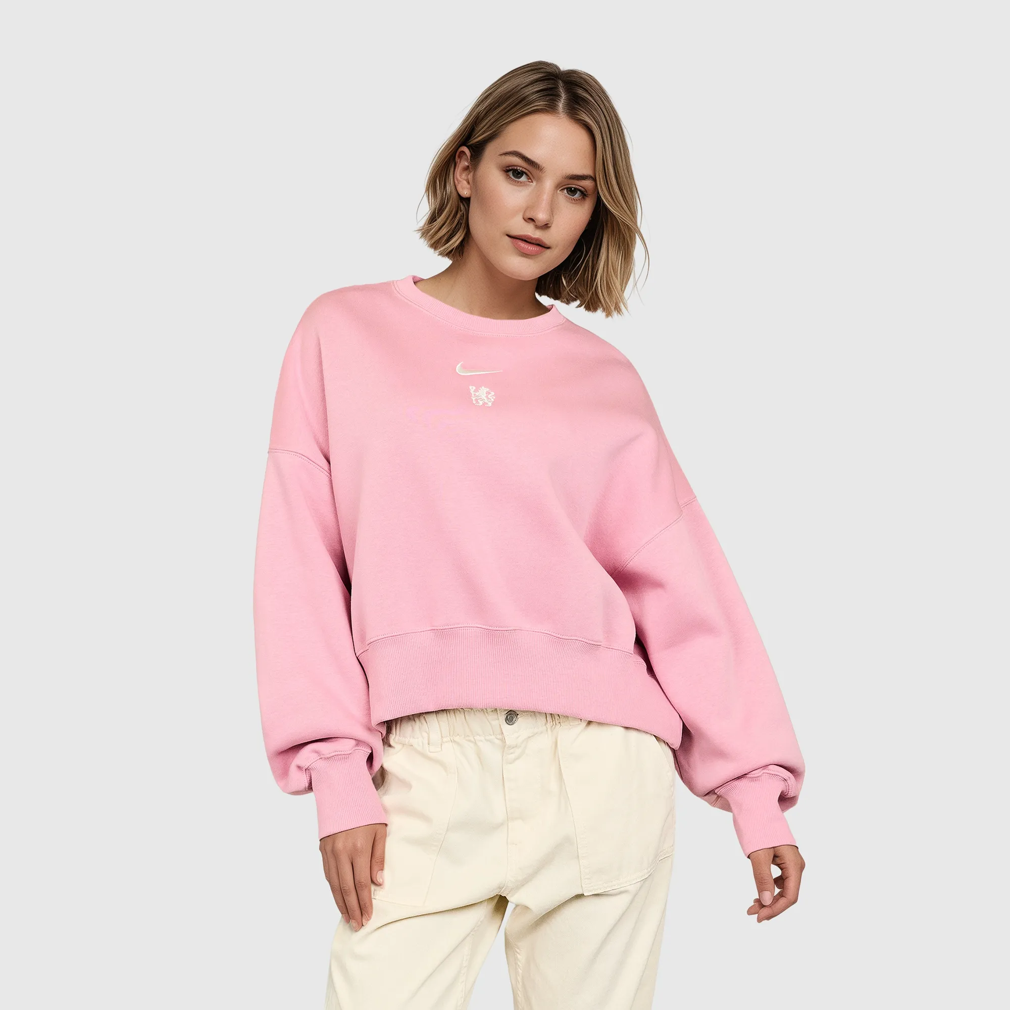 Chelsea Nike Phoenix Fleece Sweatshirt - Pink - Womens