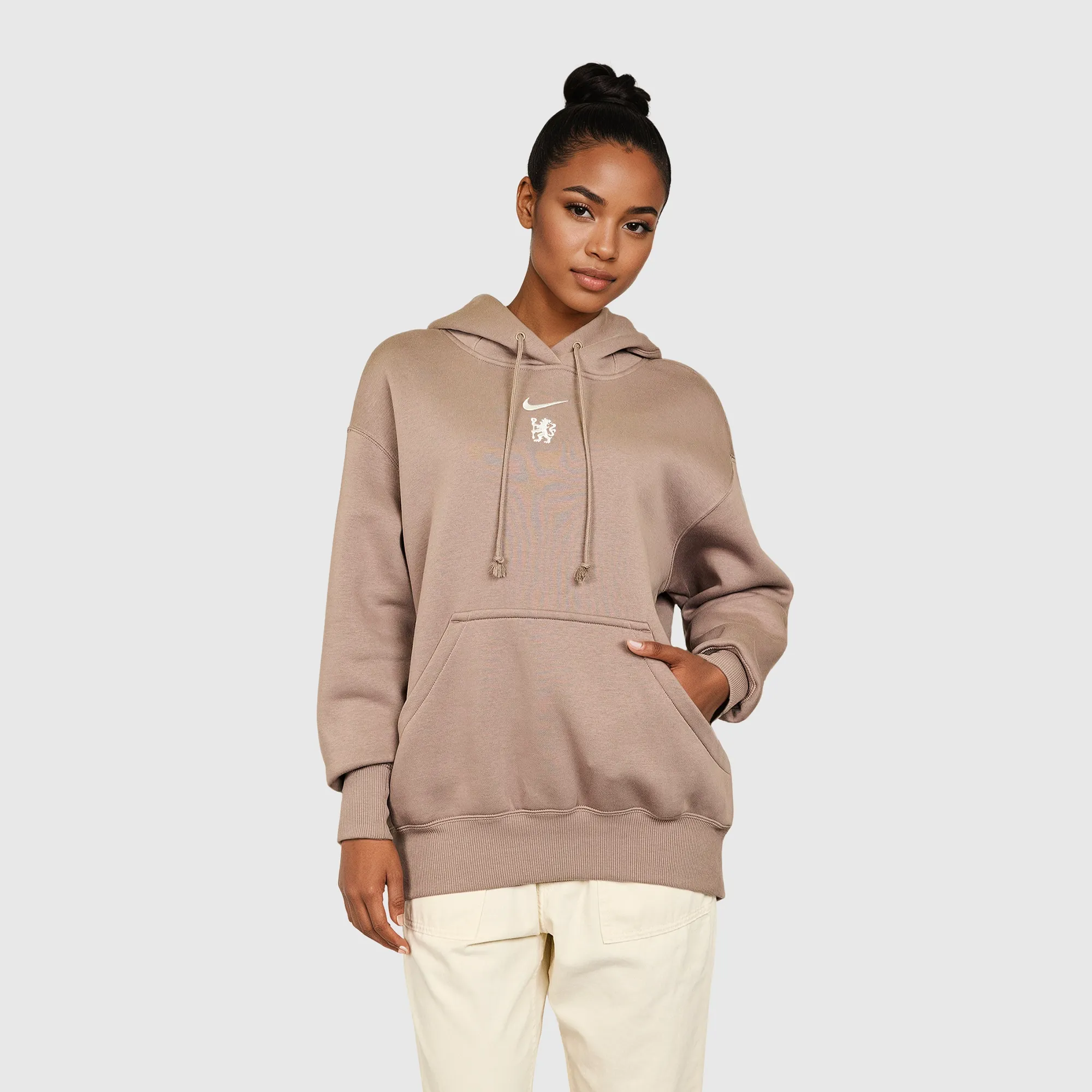 Chelsea Nike Phoenix Fleece Hoodie - Brown - Womens