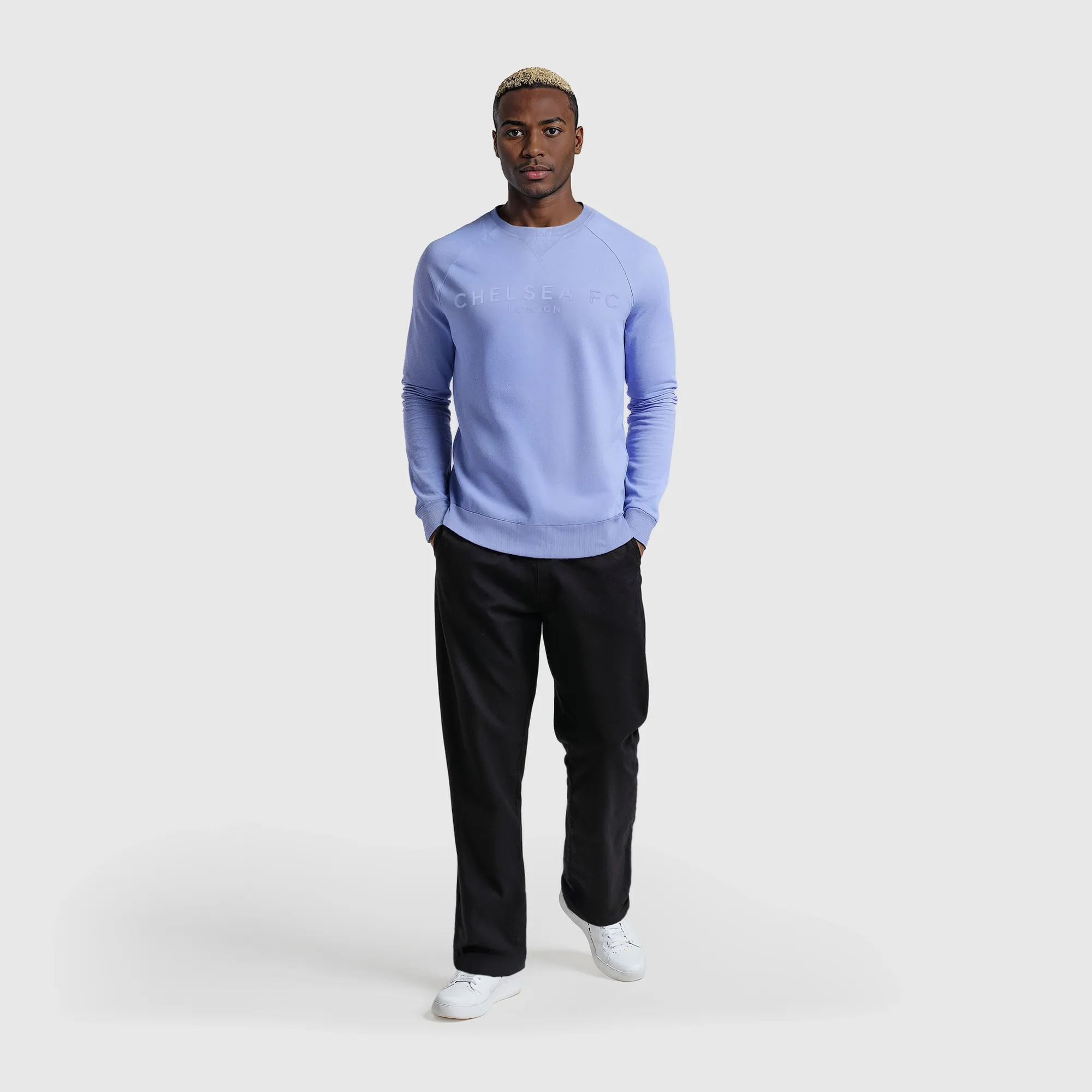 Chelsea Core Wordmark Sweatshirt - Light Blue - Mens