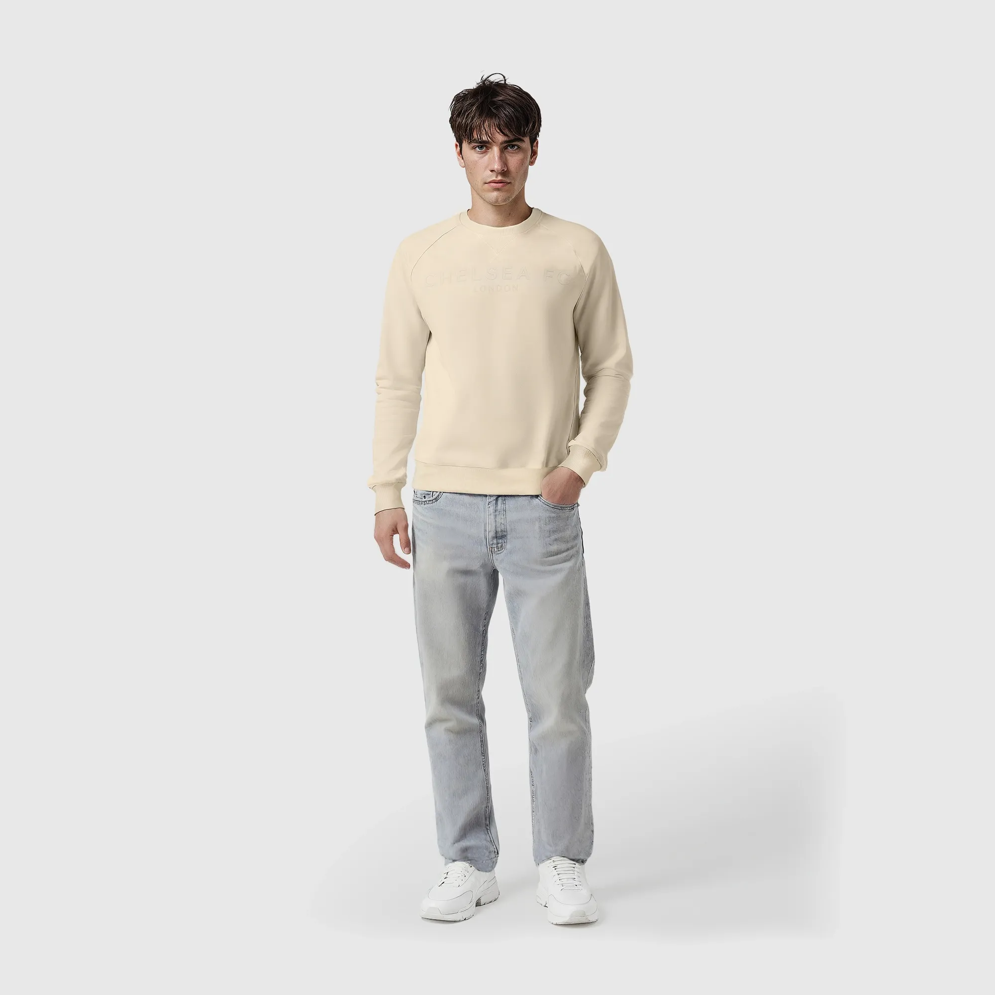Chelsea Core Wordmark Sweatshirt - Sand - Mens