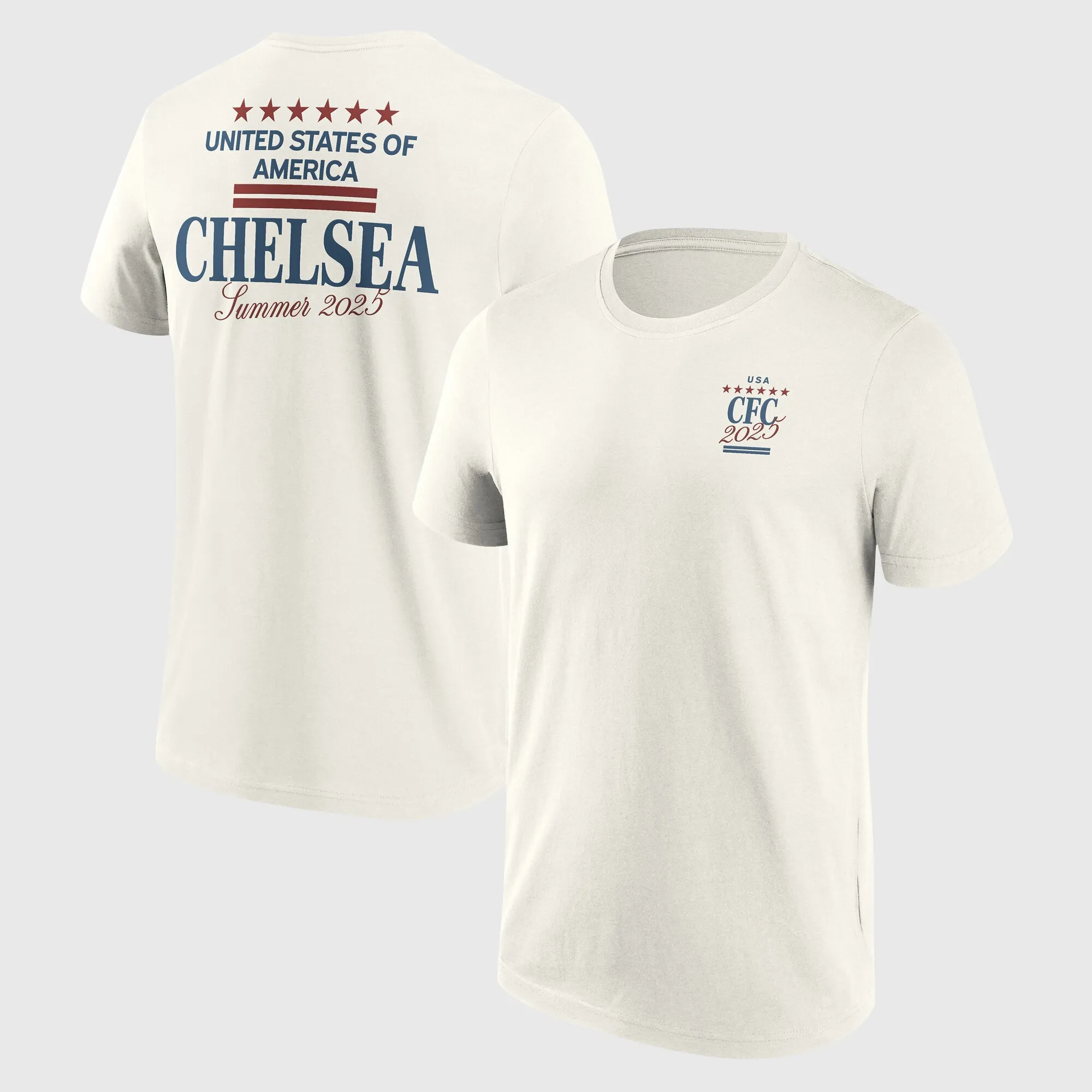 Chelsea Club World Cup US Tour Graphic T-Shirt - Off White - Mens