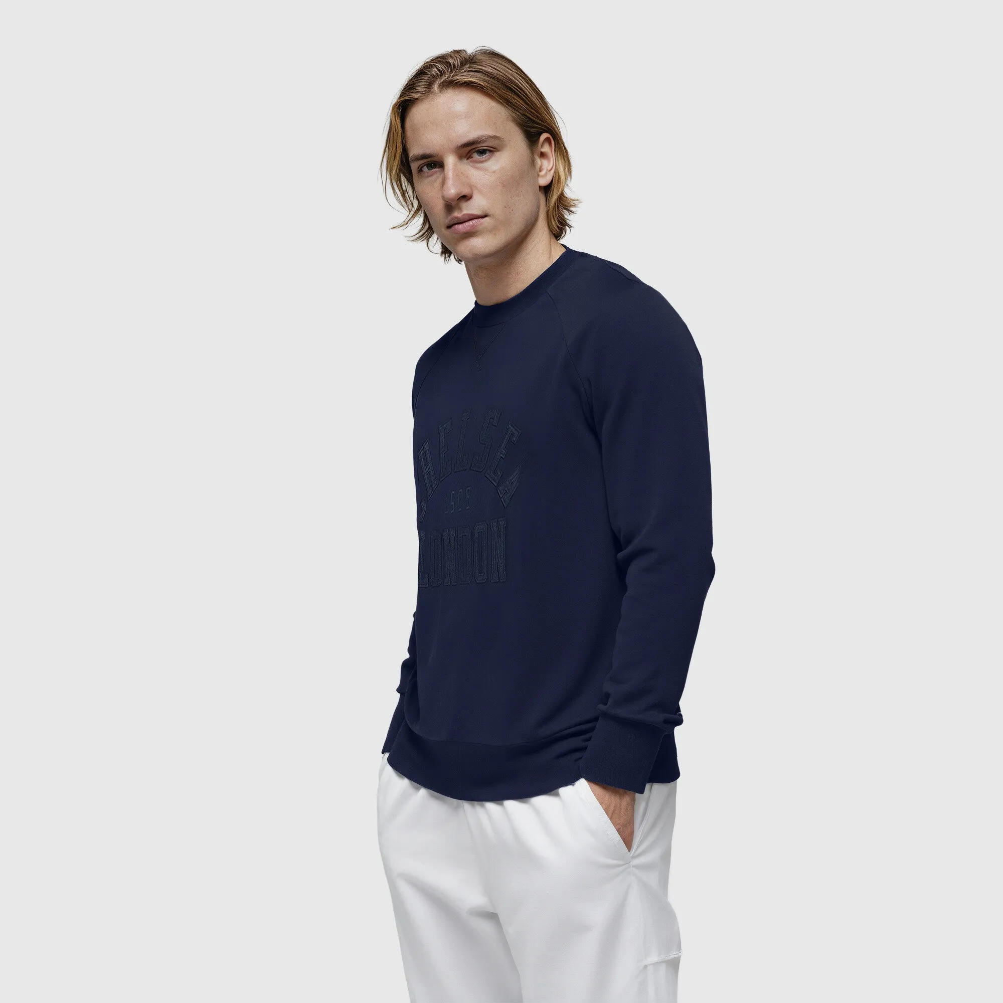 Chelsea Varsity Raglan Sweater - Navy