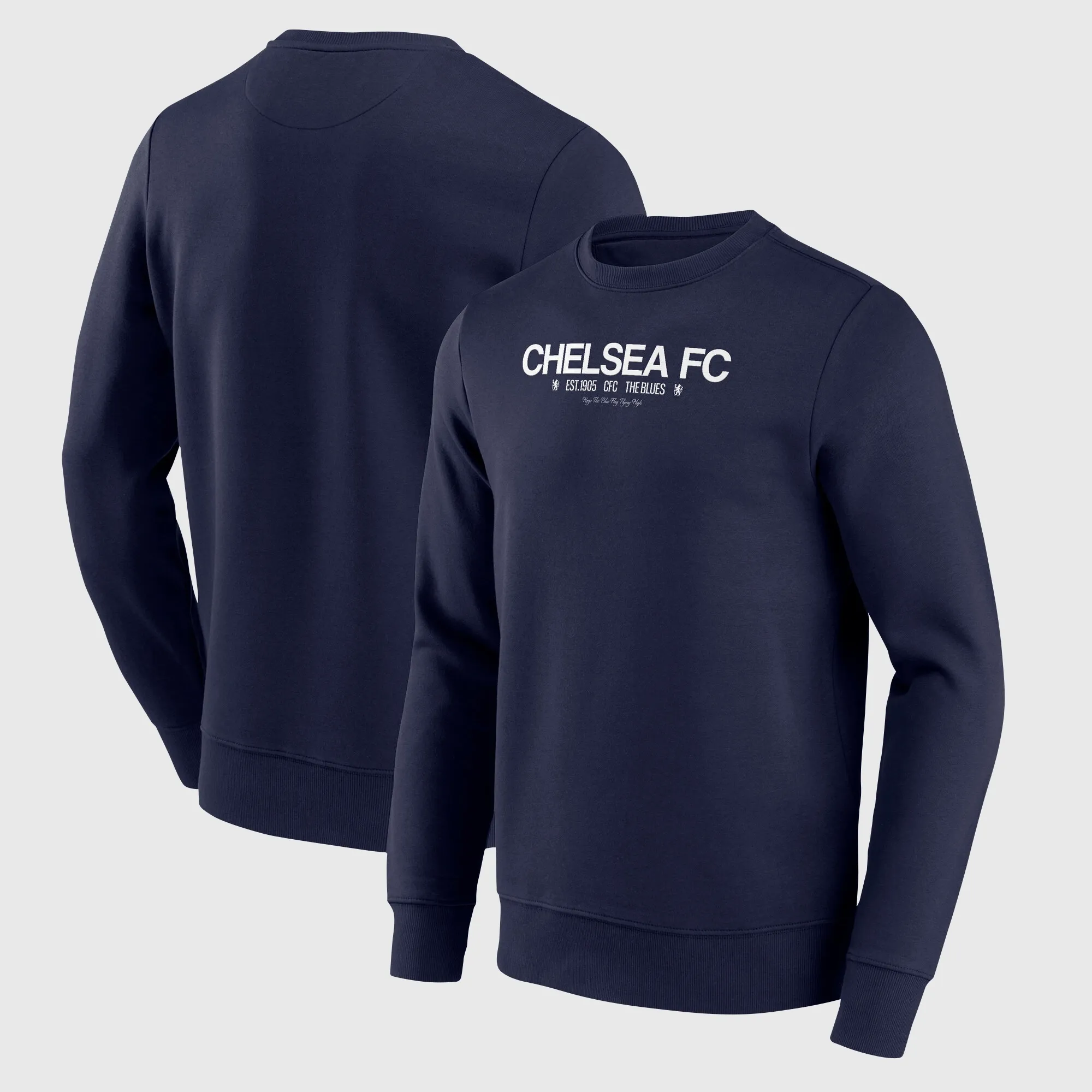 Chelsea End Credits Graphic Crew Sweatshirt - Navy - Mens
