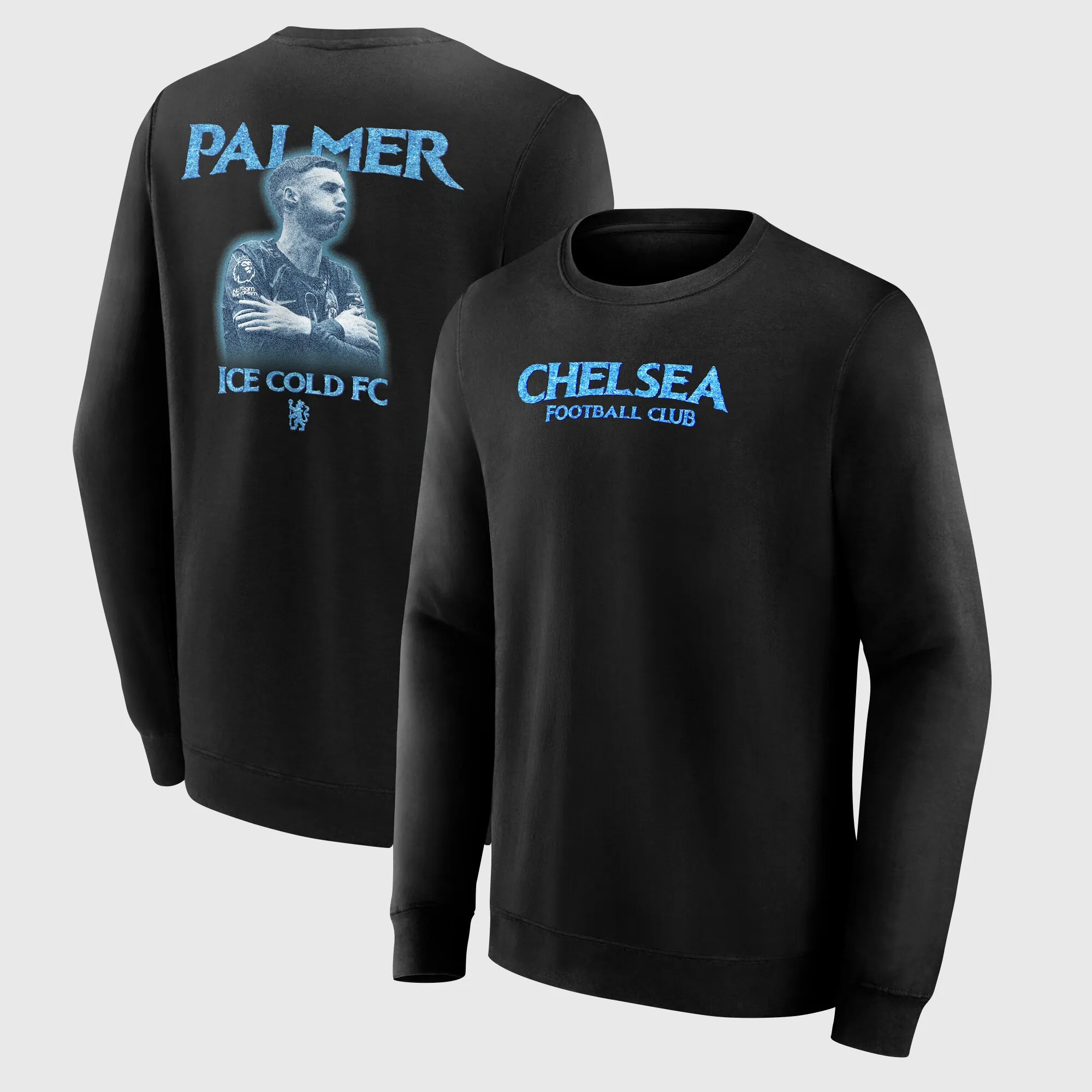 Chelsea Cole Palmer Ice Cold FC Graphic Crew Sweatshirt - Black - Kids