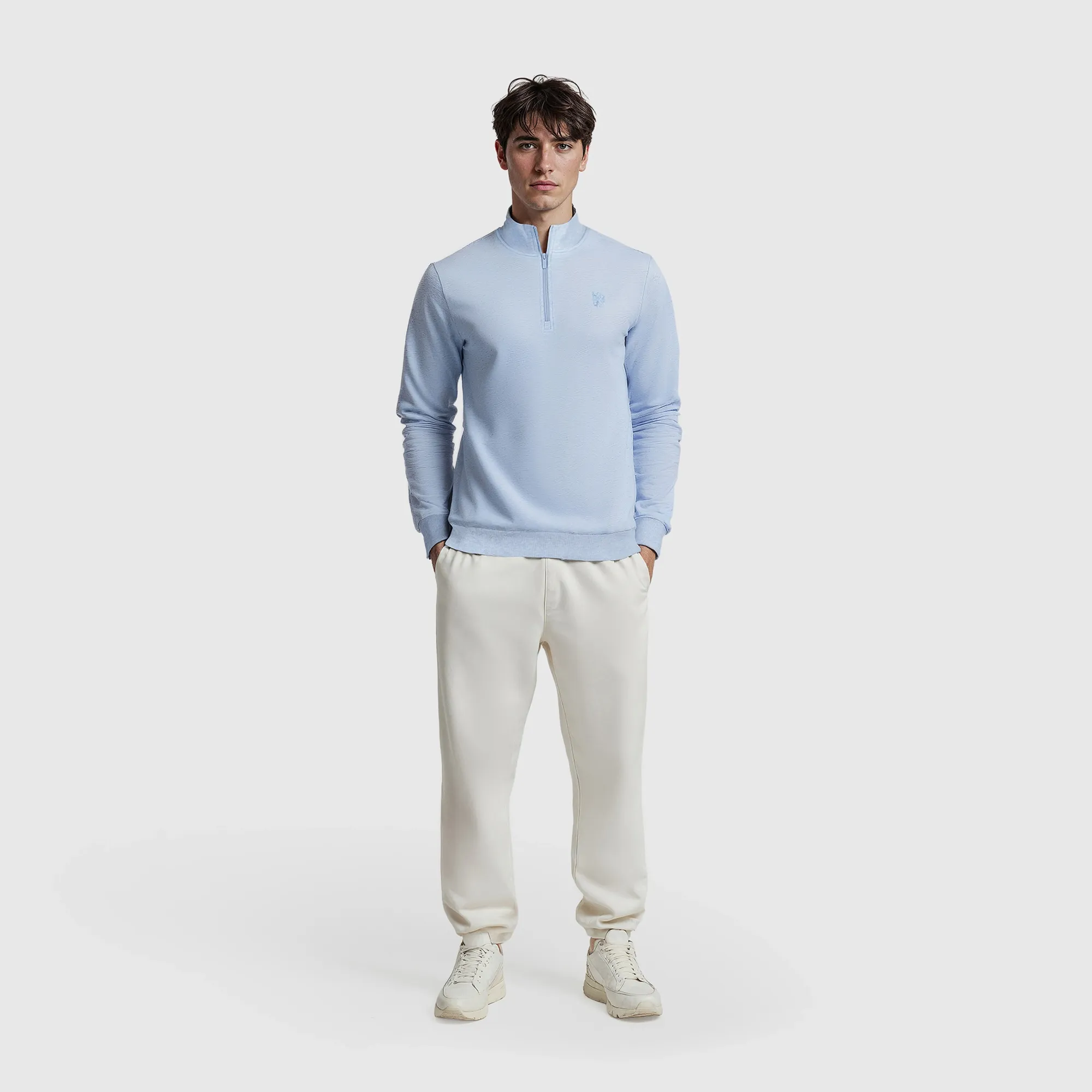 Chelsea Core 1/4 Zip - Blue Marl - Mens