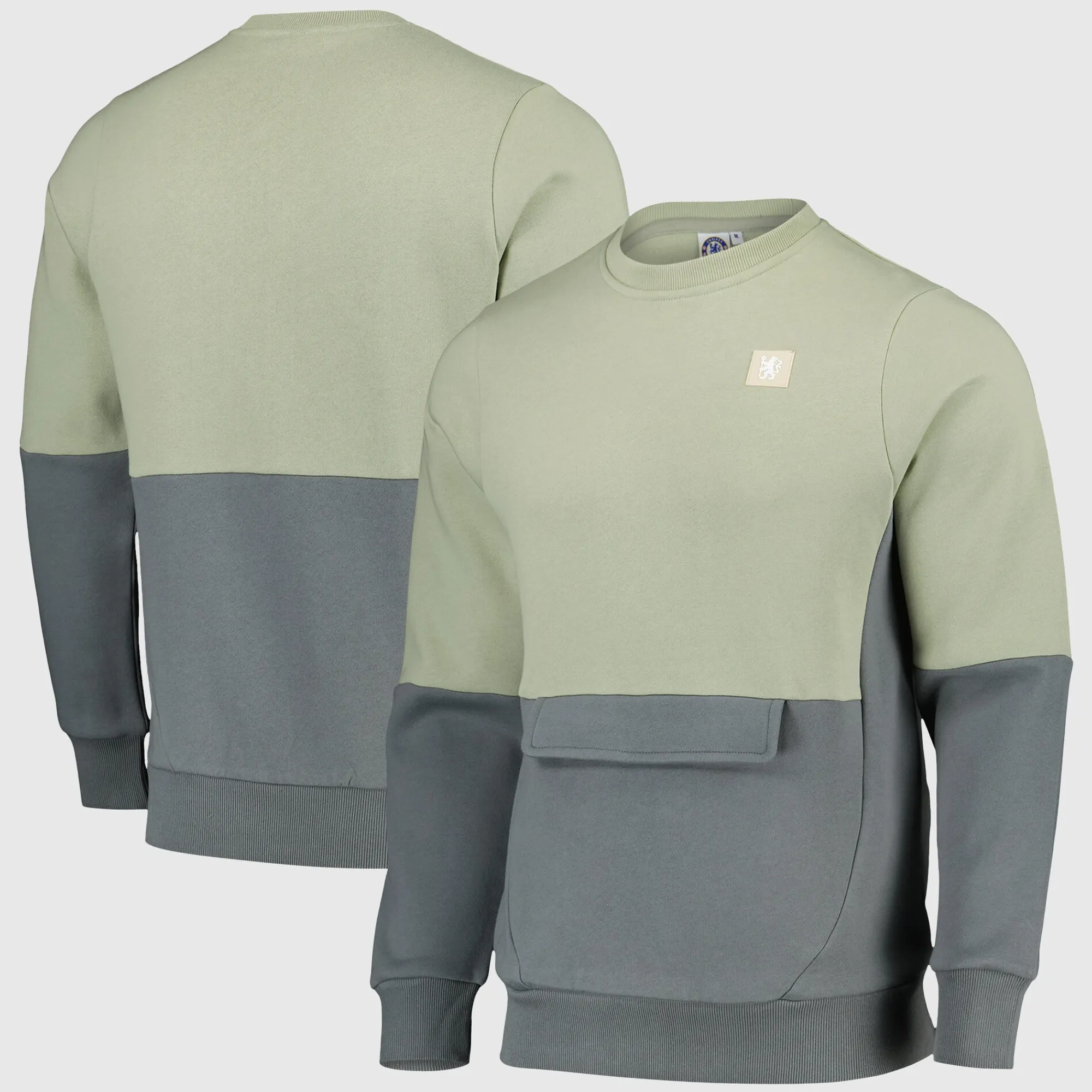 Chelsea Active Contrast Panel Sweatshirt - Khaki - Mens