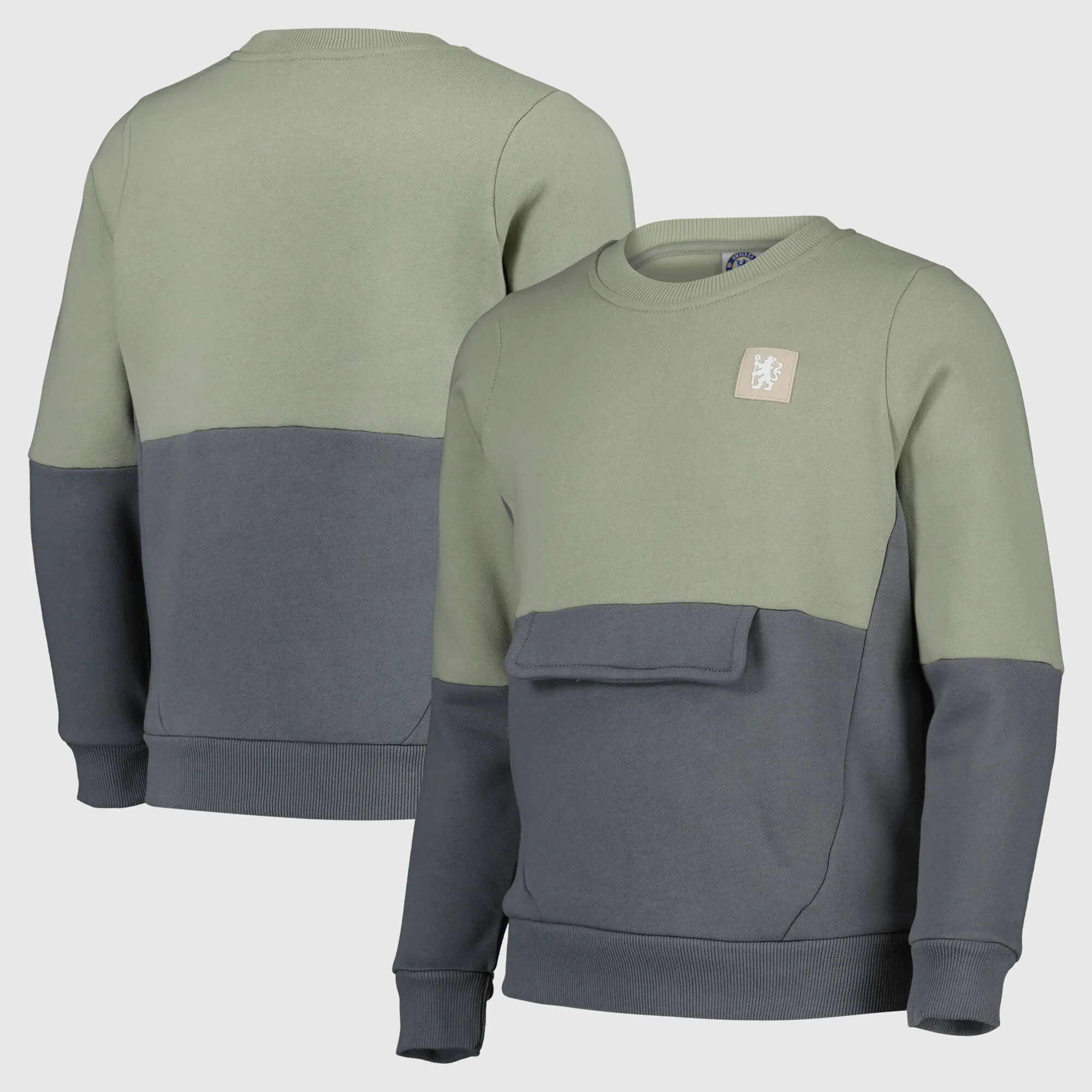 Chelsea Active Contrast Panel Sweatshirt - Khaki - Boys