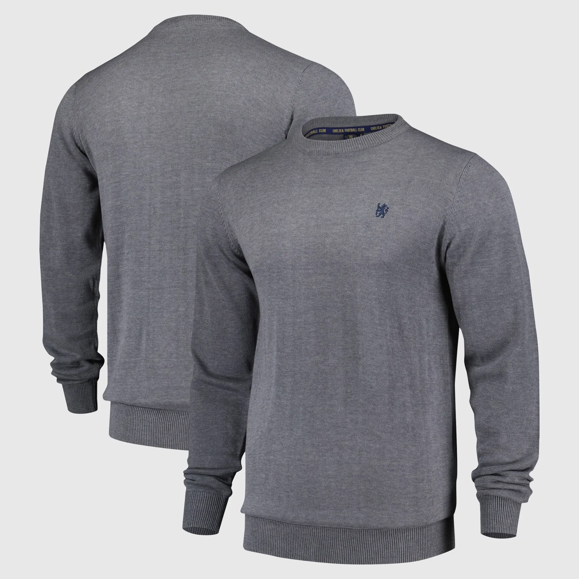 Chelsea Crew Neck Jumper - Grey - Mens