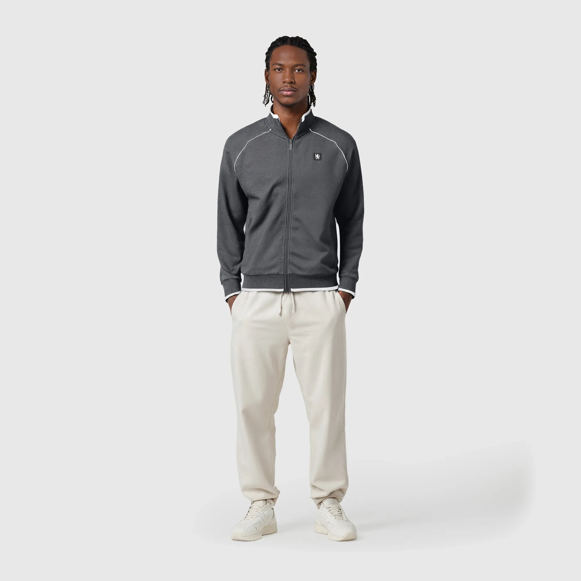Chelsea Core Track Jacket - Grey Marl - Mens