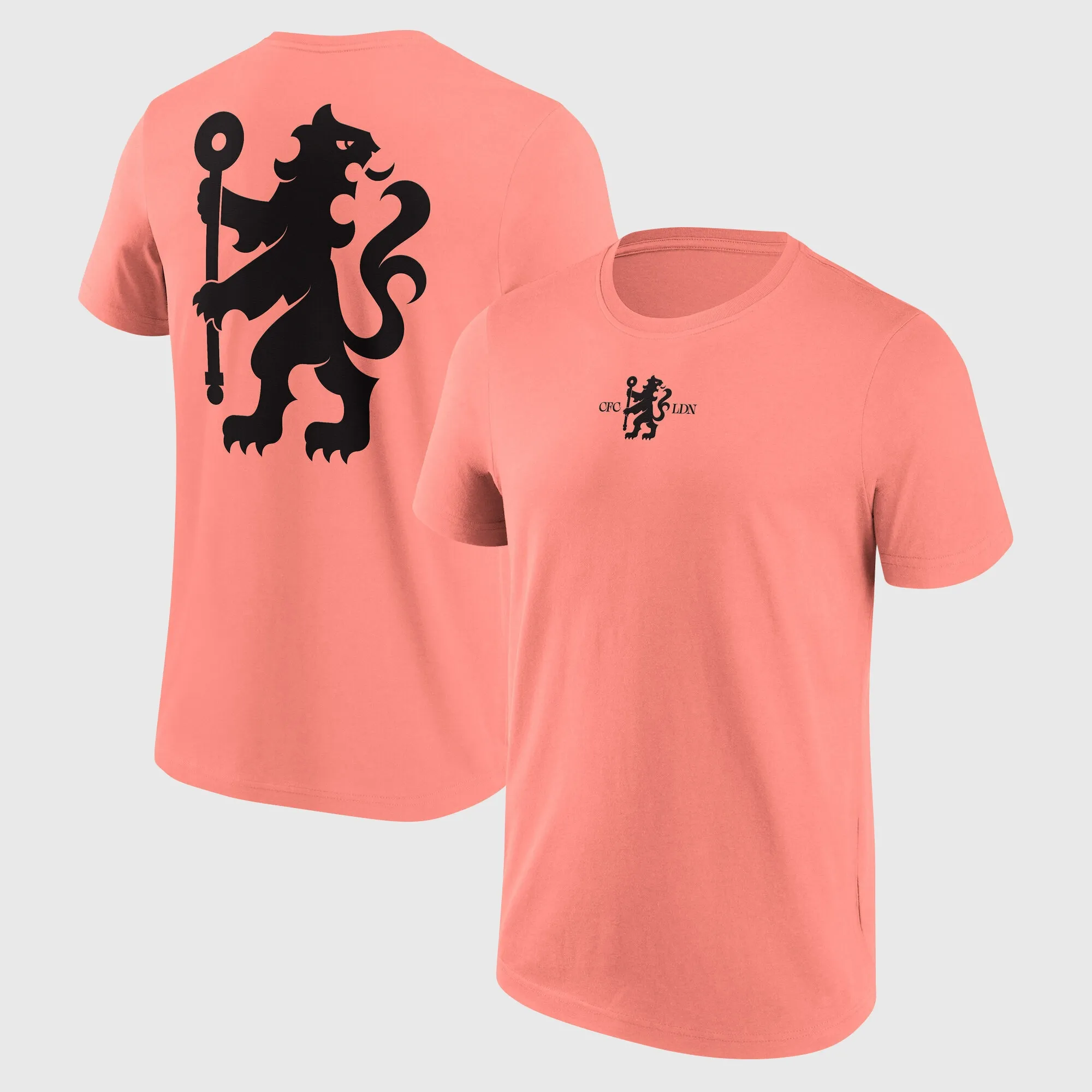 Chelsea Rampant Lion Fashion T-Shirt - Coral Haze - Mens