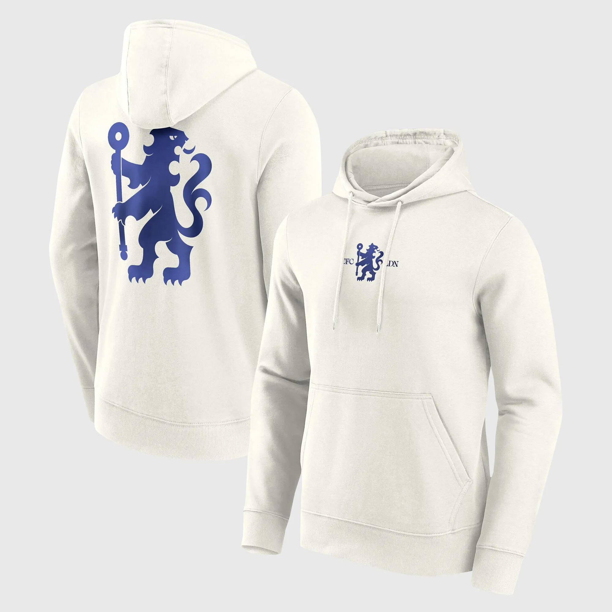 Chelsea Rampant Lion Fashion Hoodie - Off-White - Mens