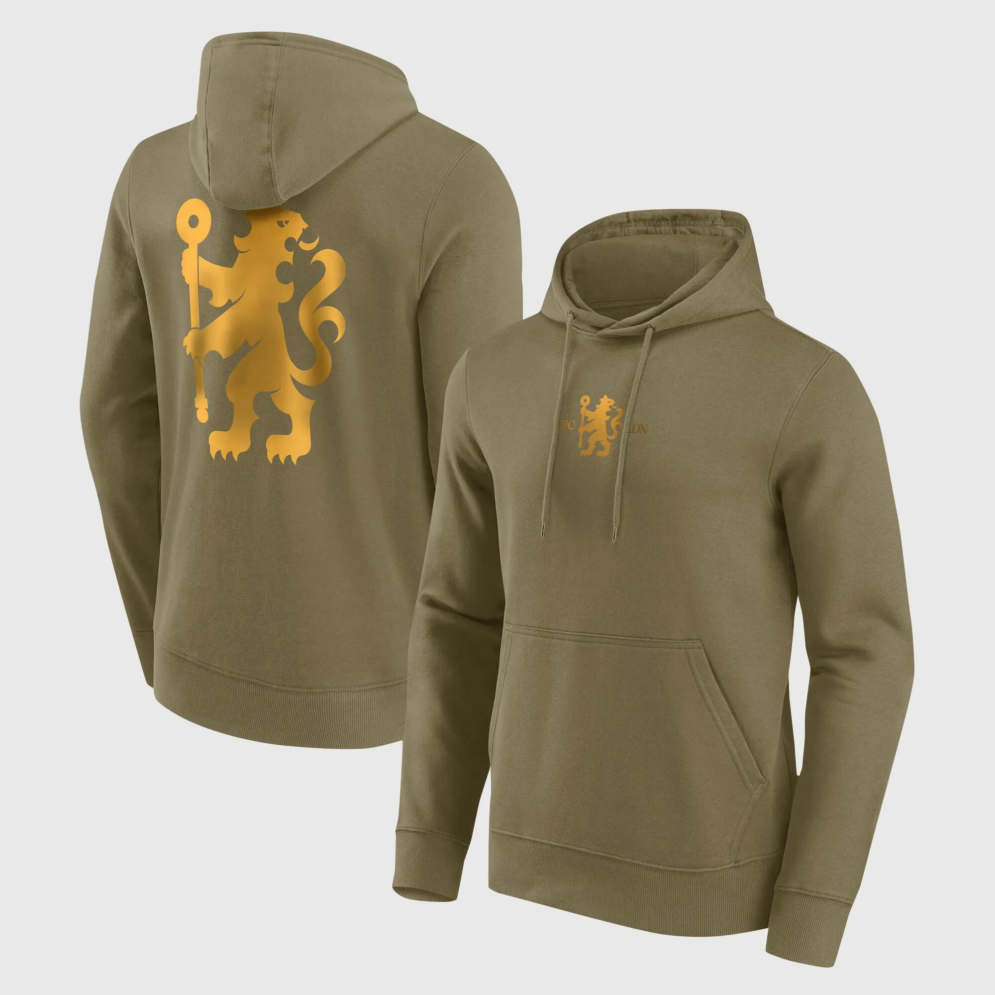 Chelsea Rampant Lion Fashion Hoodie - Khaki - Mens