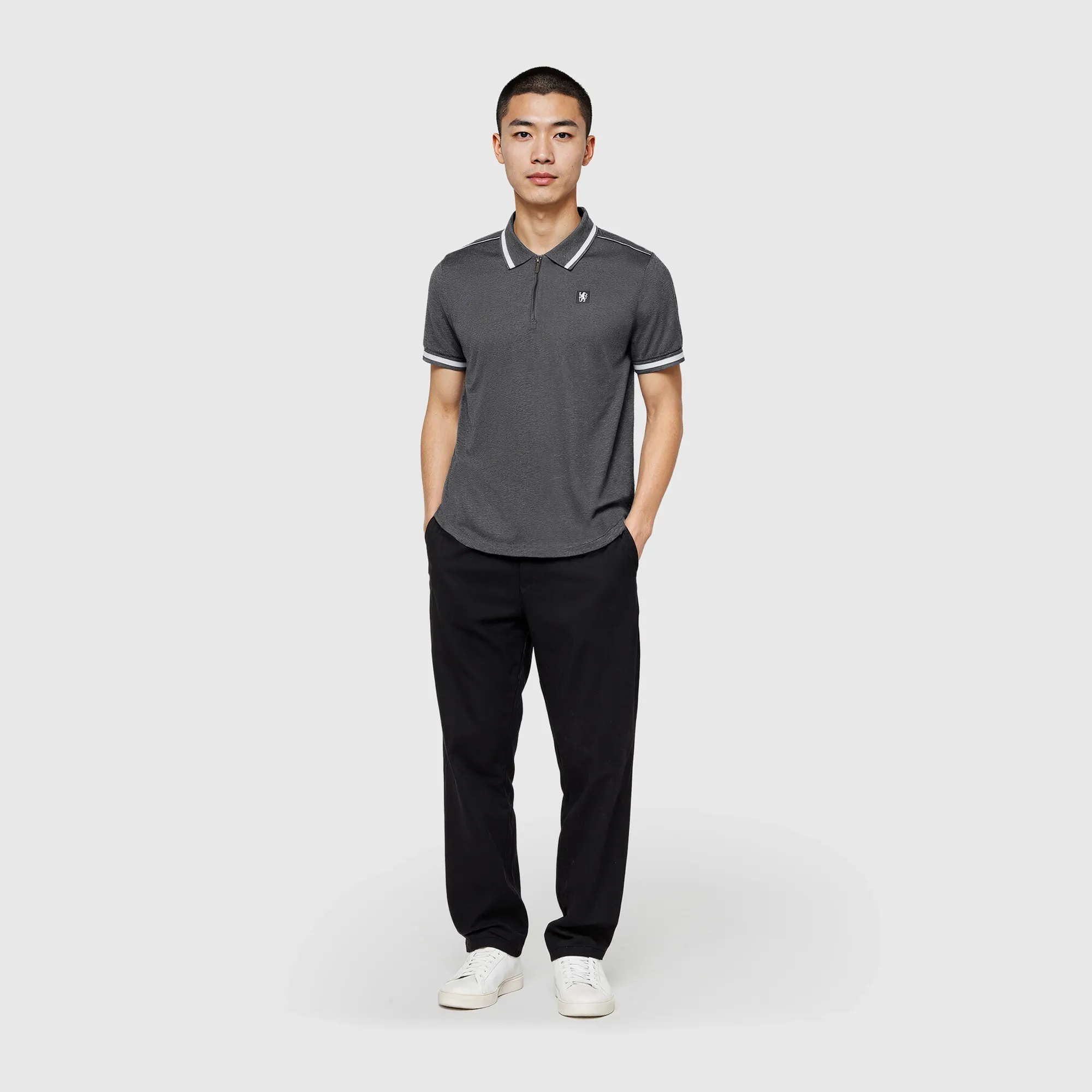 Chelsea Core Mercerised Cotton Polo - Grey - Mens
