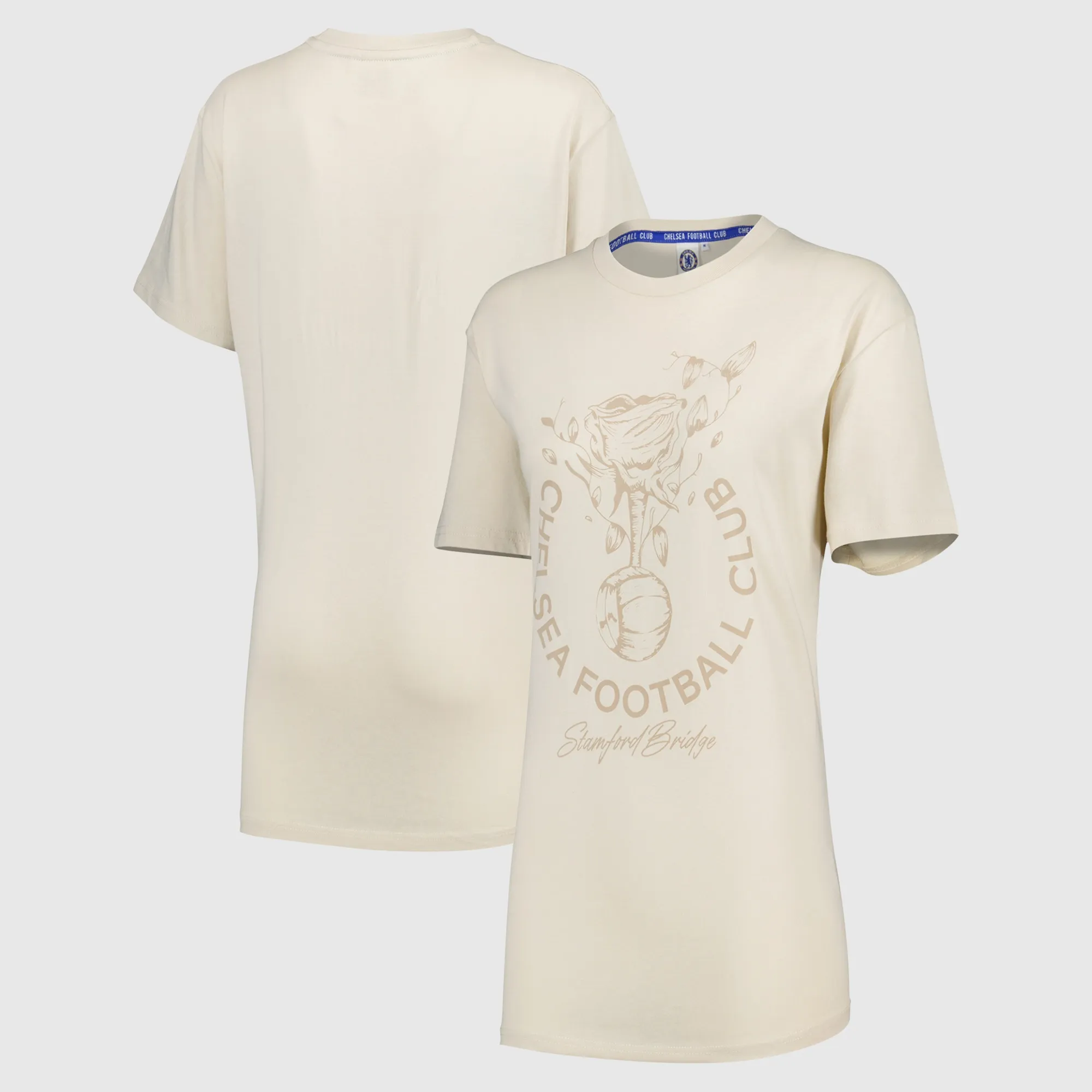 Chelsea Rose & Ball Graphic T-Shirt - Off White - Womens