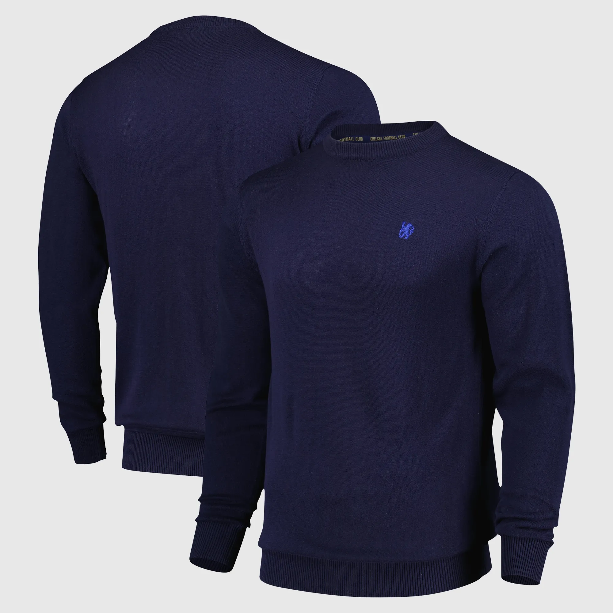 Chelsea Crew Neck Jumper - Navy - Mens