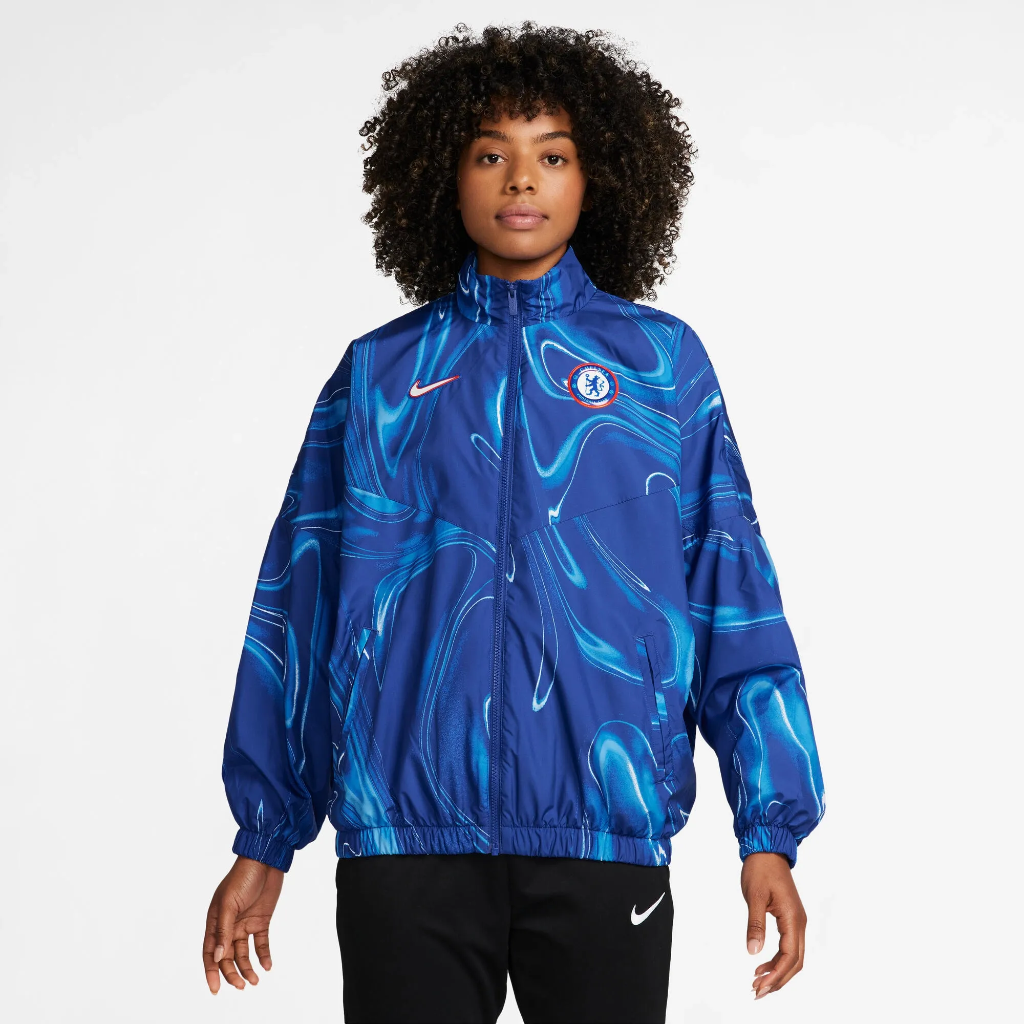 Chelsea Nike Windrunner Jacket - Blue - Womens