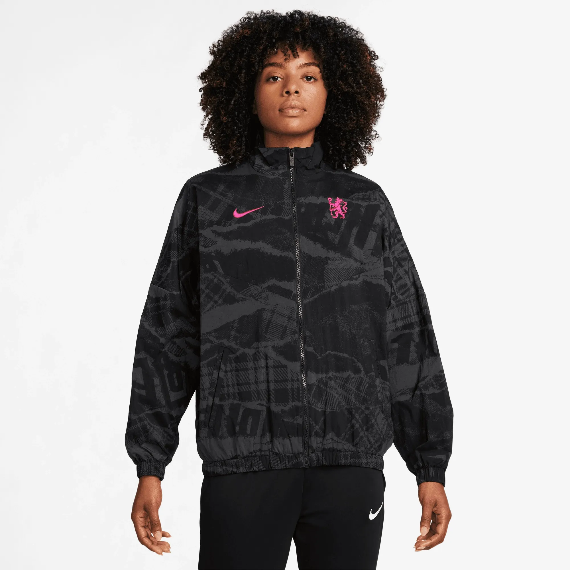 Chelsea Nike Woven Windrunner Jacket - Black - Womens