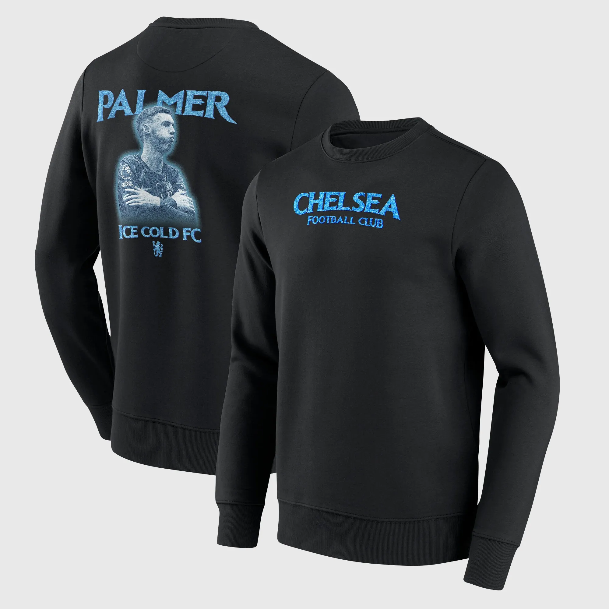 Chelsea Cole Palmer Ice Cold FC Graphic Crew Sweatshirt - Black - Mens