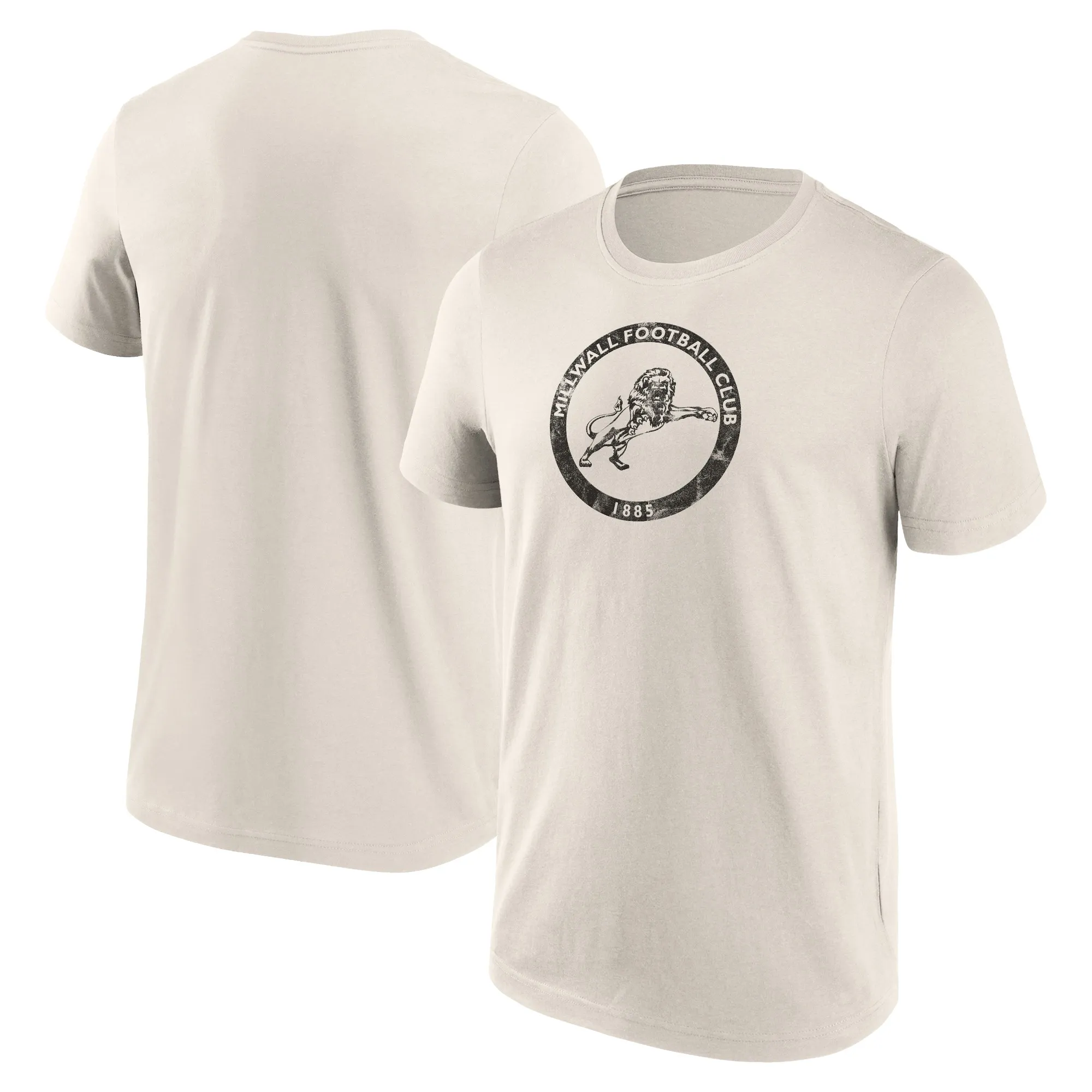 Millwall Distressed Retro Graphic SS T-Shirt - Off White - Mens
