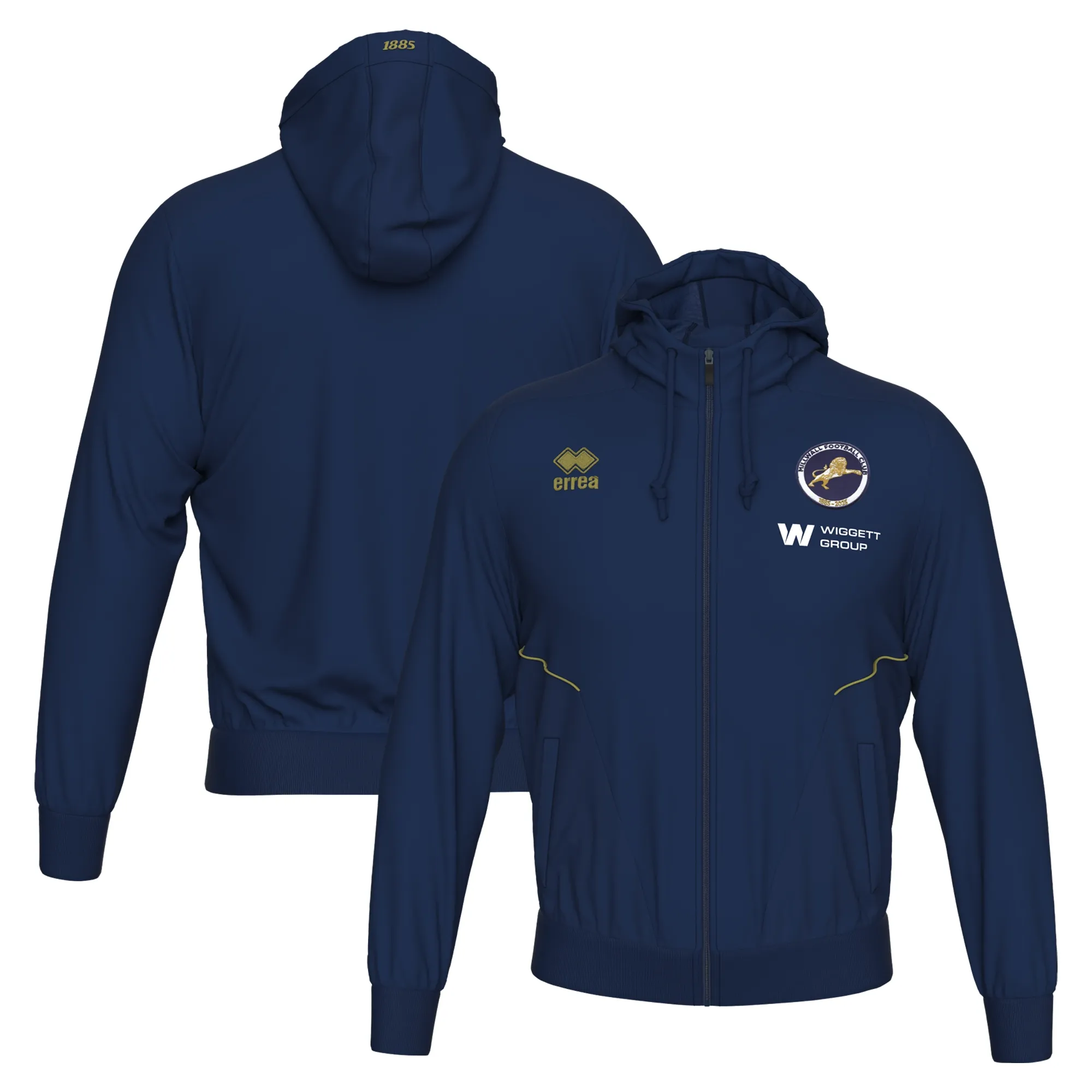Millwall Errea Travel Zipped Hoodie - Navy