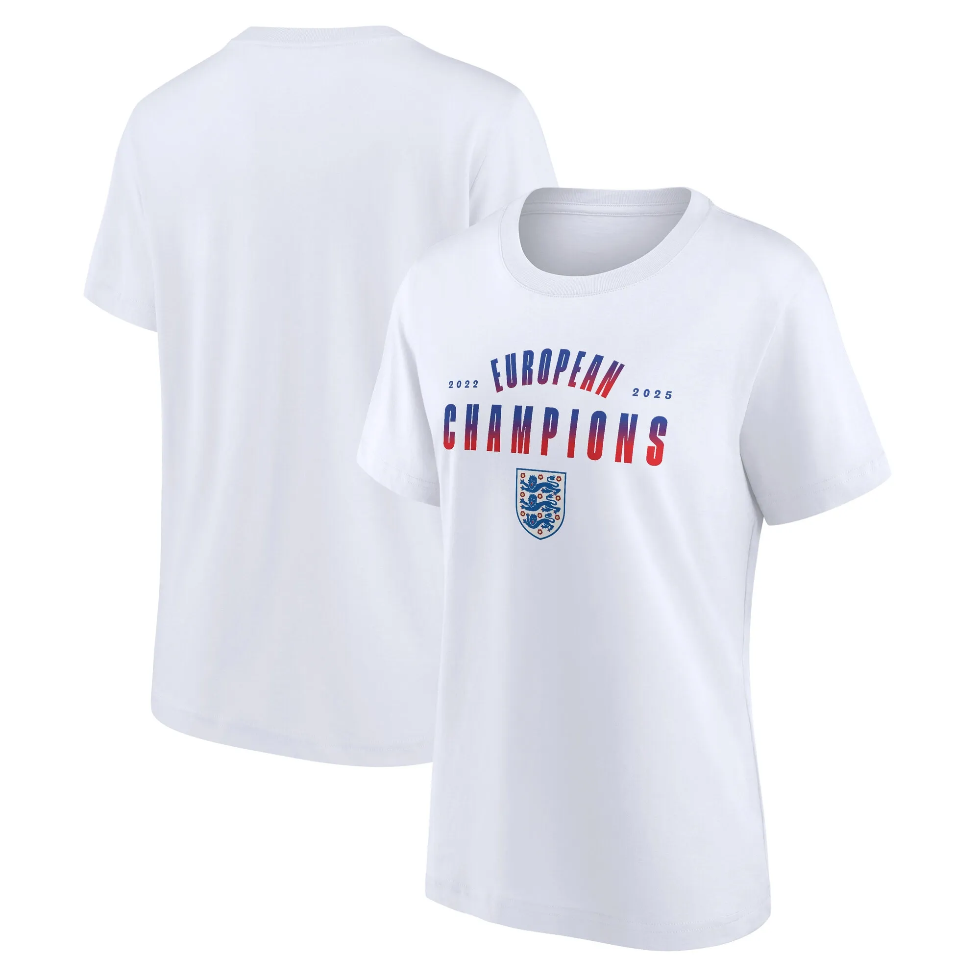 England Lionesses Stack Winners T-Shirt  - White - Womens