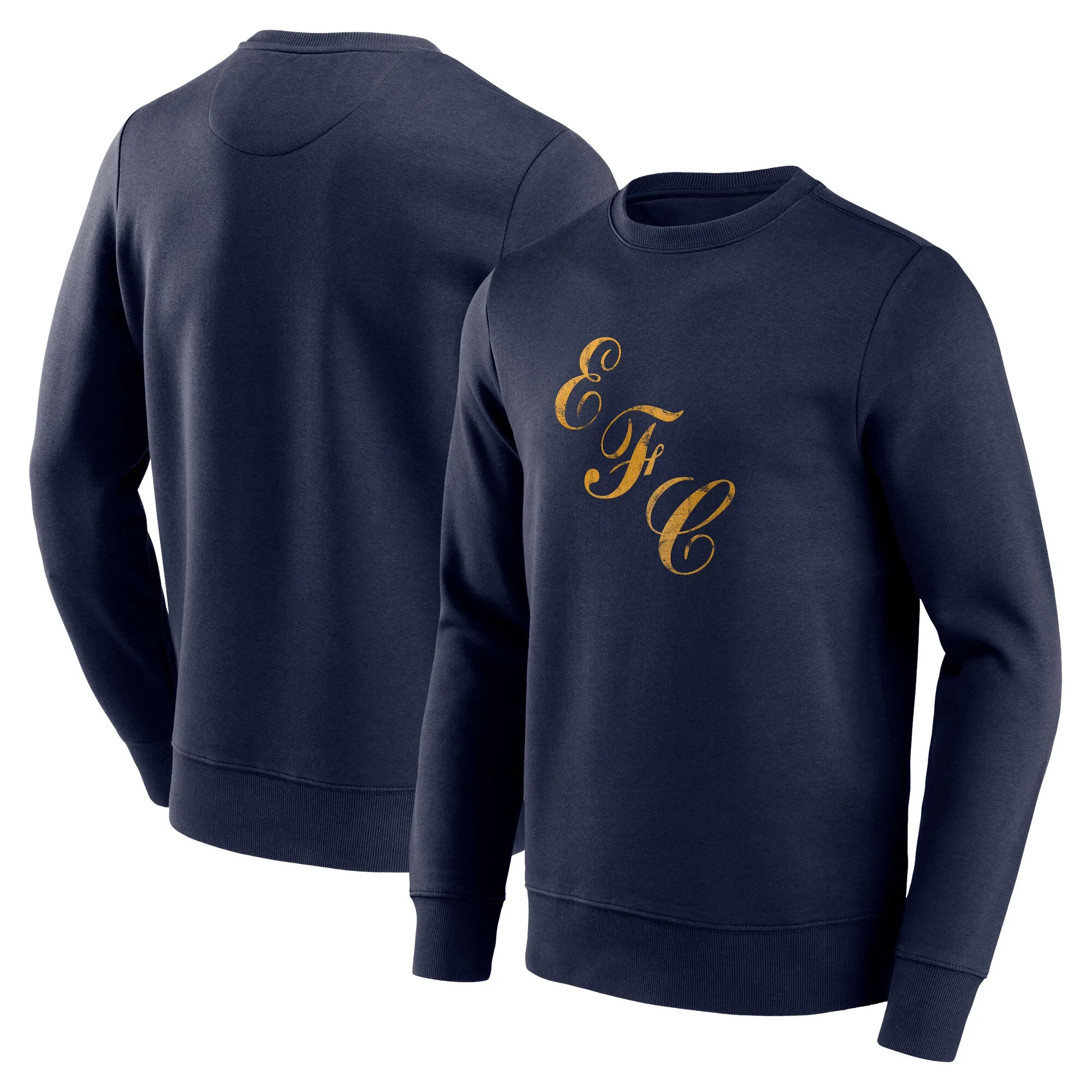 Everton Distressed Retro Graphic Sweatshirt - Navy - Unisex