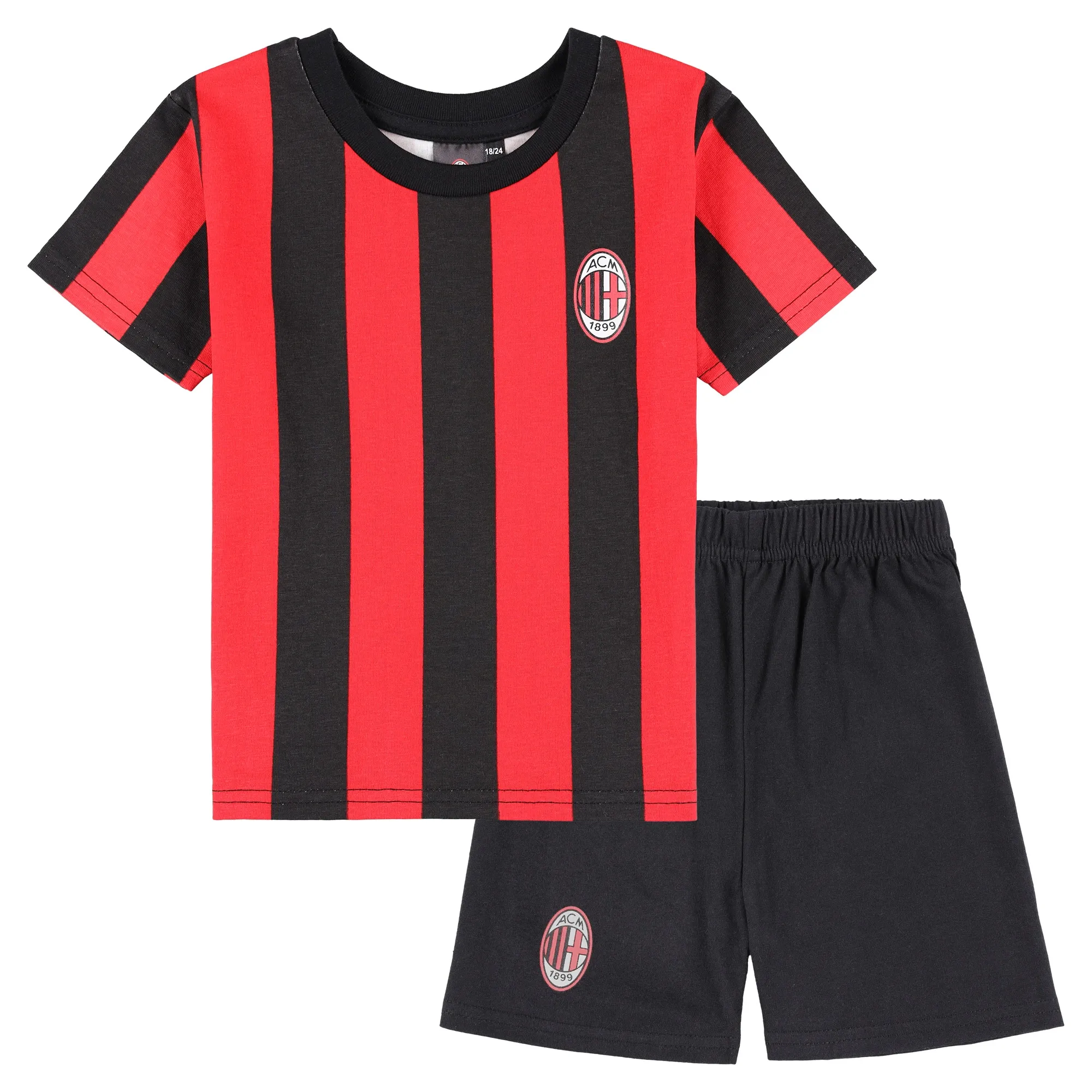 AC Milan Kit Short & T-Shirt Set - Red/Black - Baby