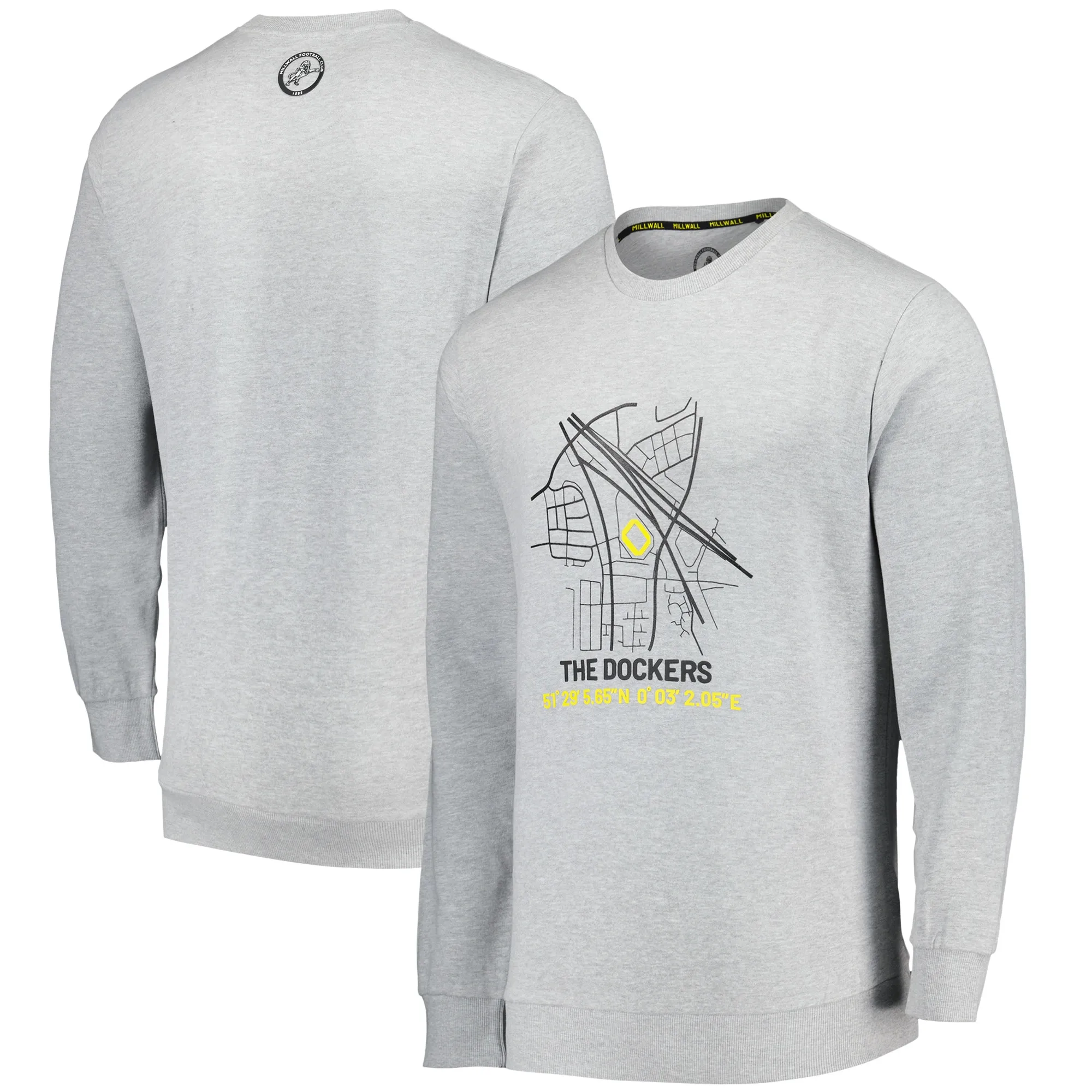 Millwall Dockers Co-ordinates Sweatshirt - Grey Marl - Mens