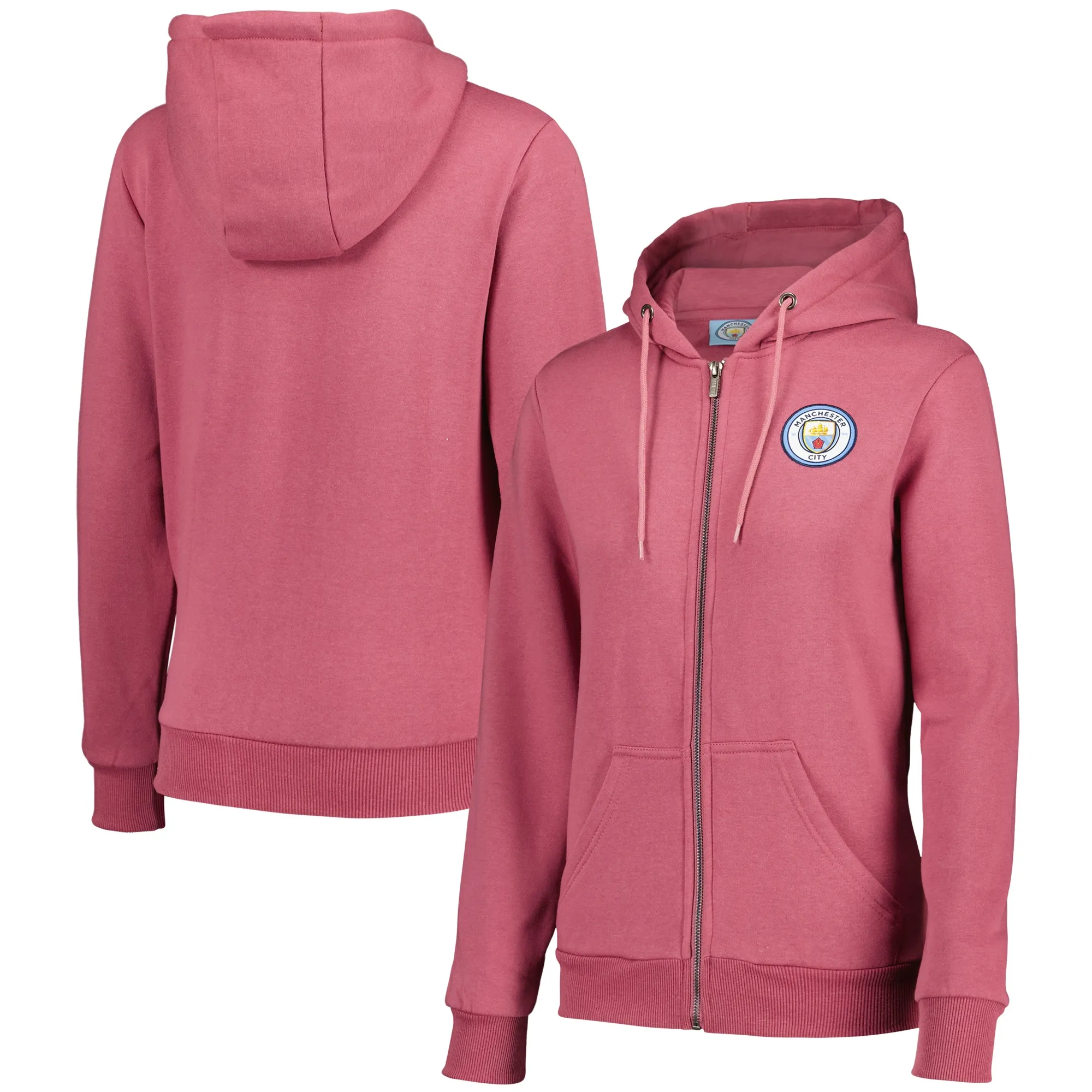 Manchester City Full Zip Hoodie - Hawthorn Rose - Womens