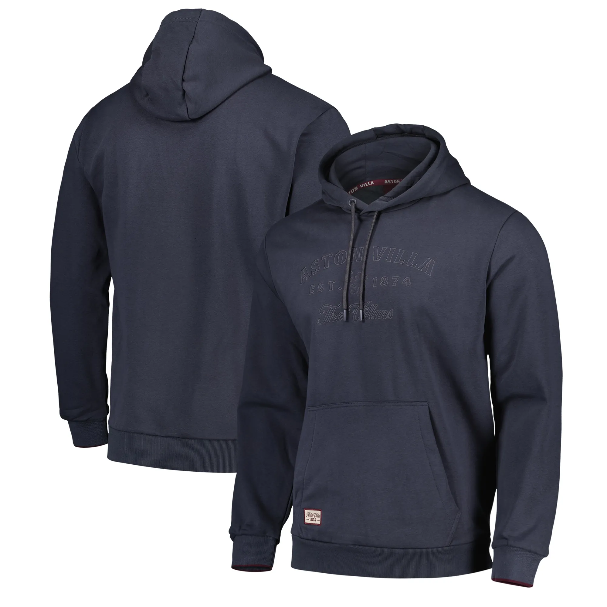 Aston Villa Tonal Hoodie - Charcoal - Mens