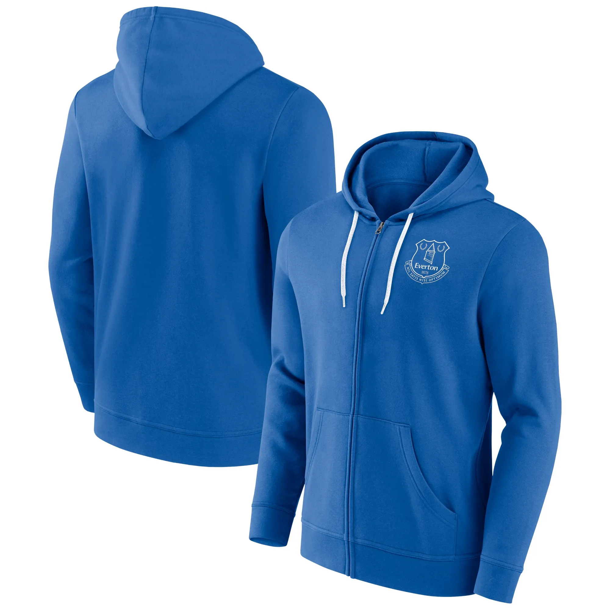 Everton Essentials Small Crest Full Zip Hoodie - Royal - Mens