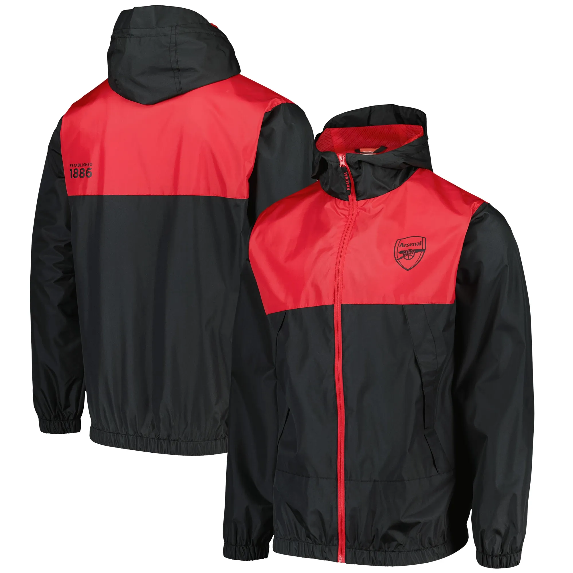 Arsenal Shower Jacket - Navy/Red - Mens