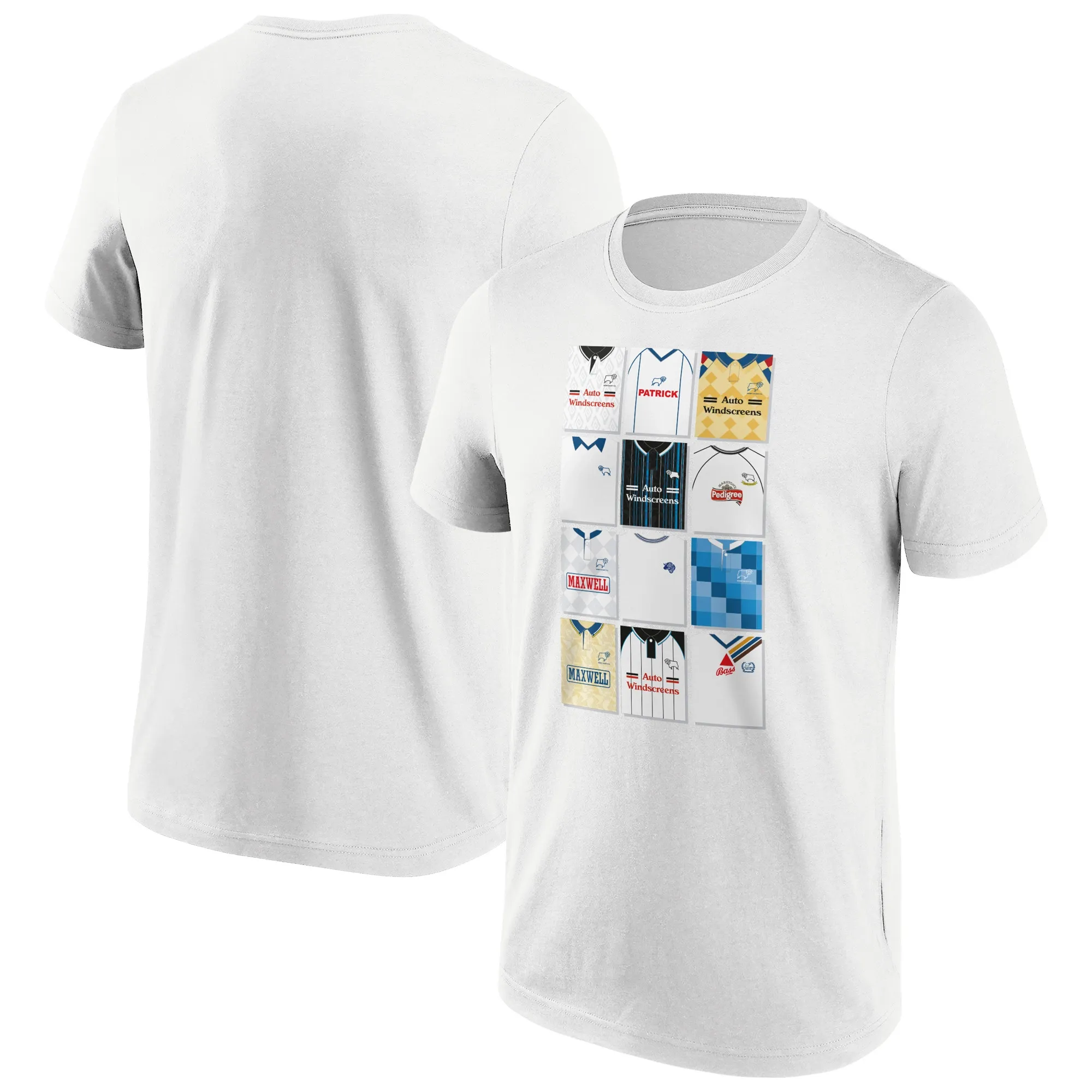 Derby County True Classics History of Shirts T-Shirt - White - Mens
