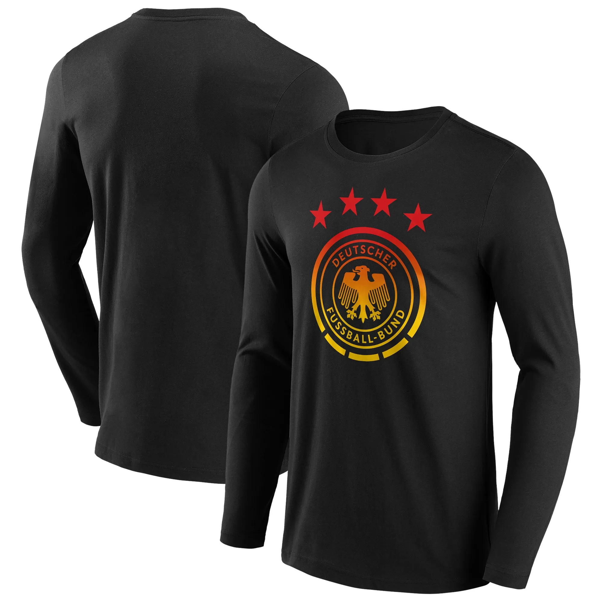 DFB Fade Primary Graphic Long Sleeve T-Shirt - Black - Mens
