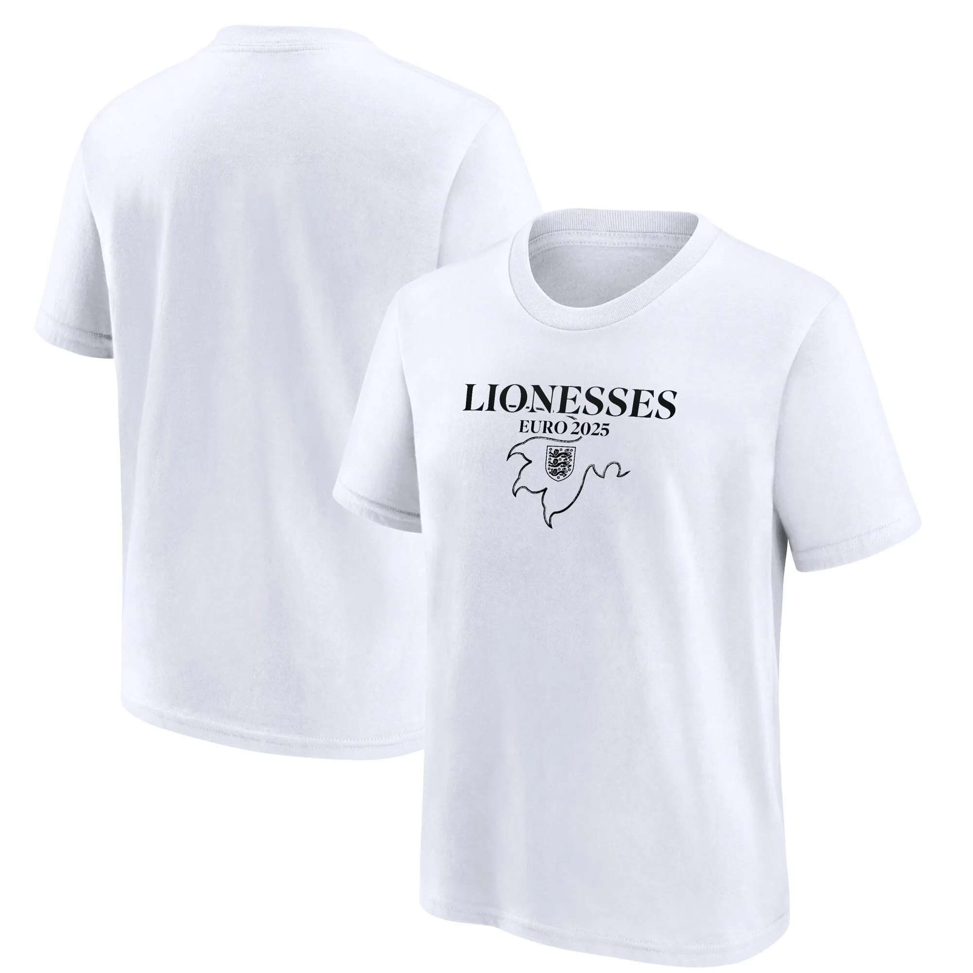 England Euro 2025 Graphic T-Shirt - White - Kids
