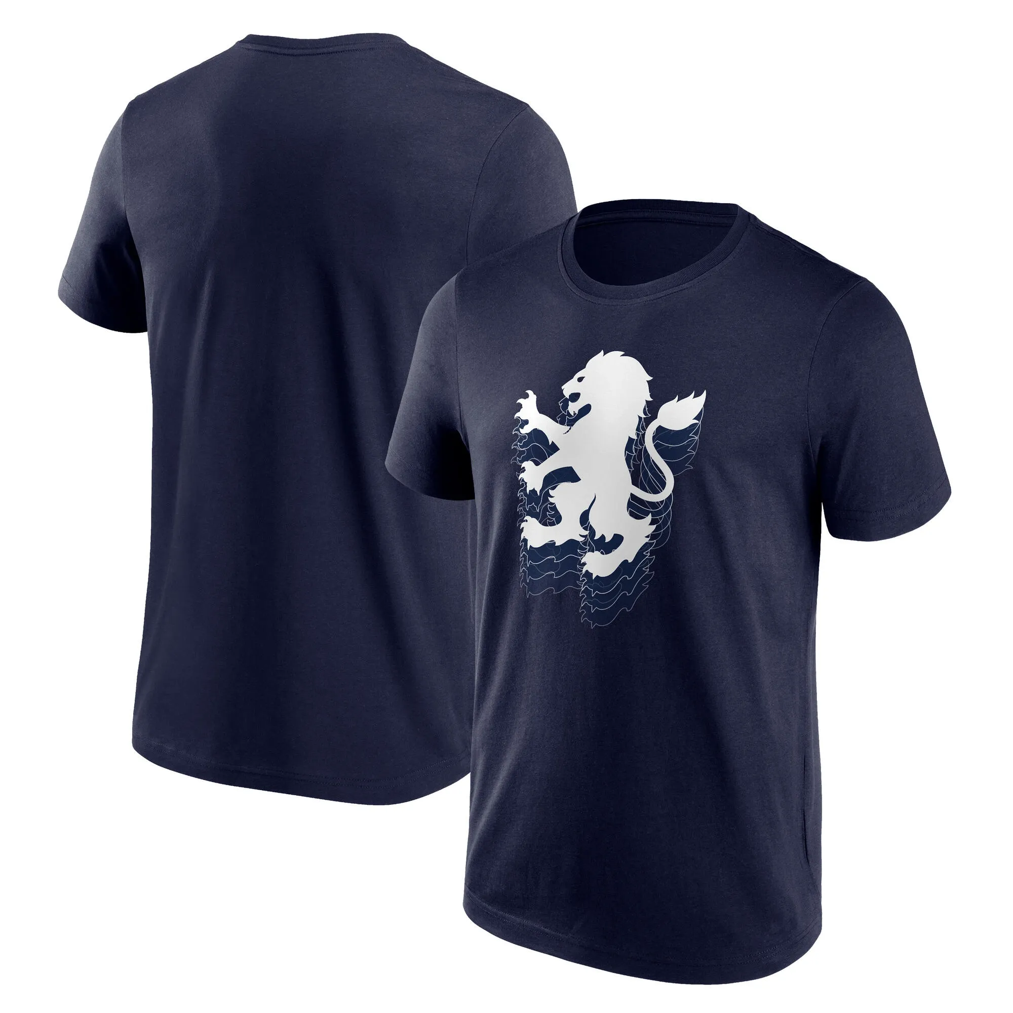 Aston Villa Ripple Graphic T-Shirt - Navy - Mens