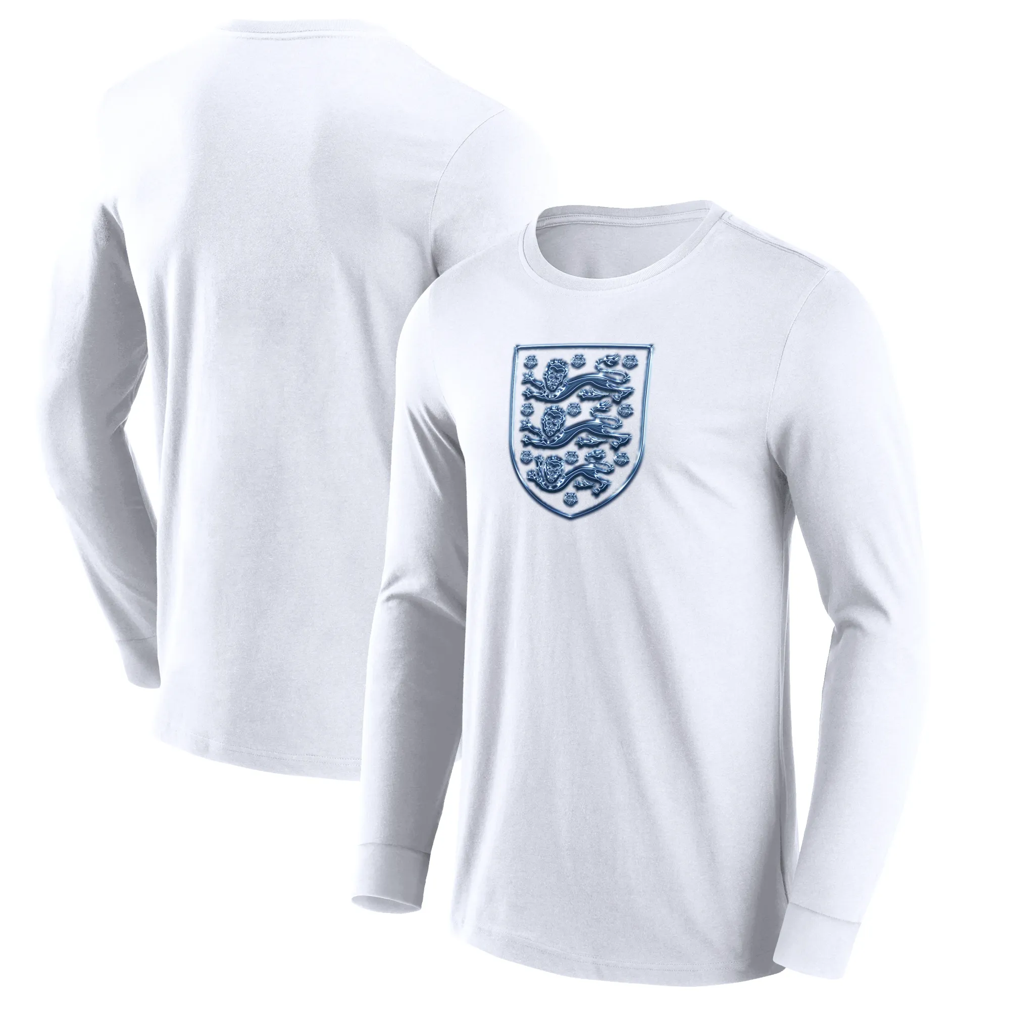 England Chromatic Graphic Long Sleeve T-Shirt - White - Mens