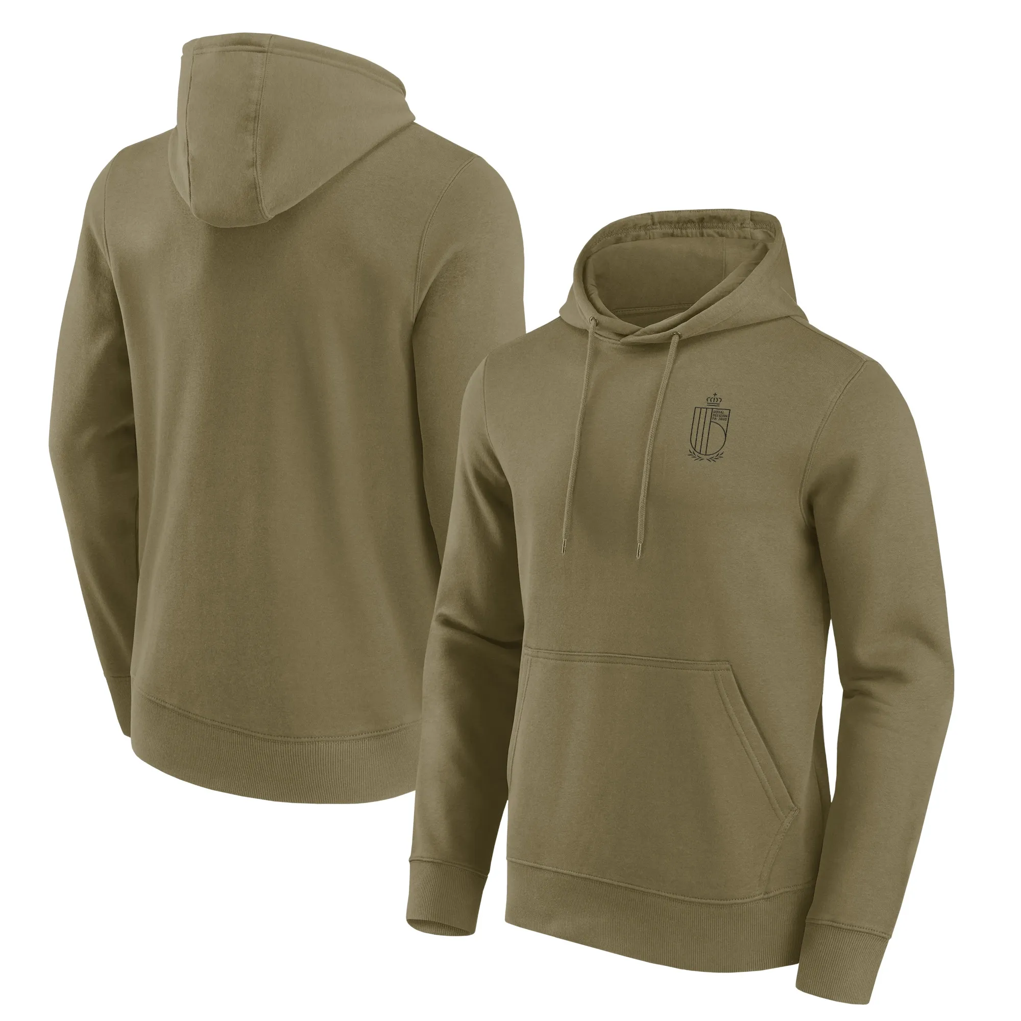 Belgium FA Mono Logo Graphic Hoodie - Khaki - Mens