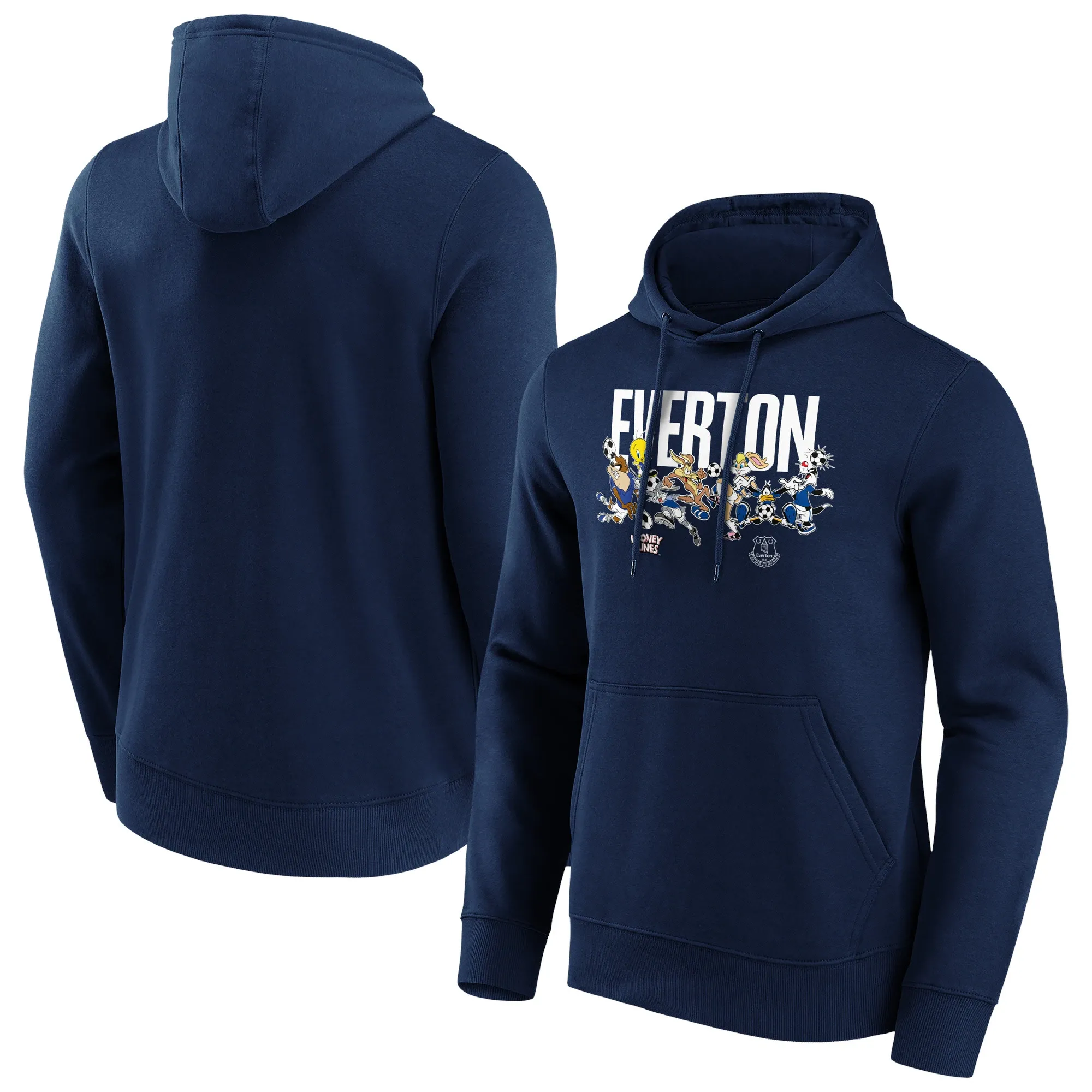 Everton Looney Tunes Multi Character Graphic Hoodie - Navy - Mens