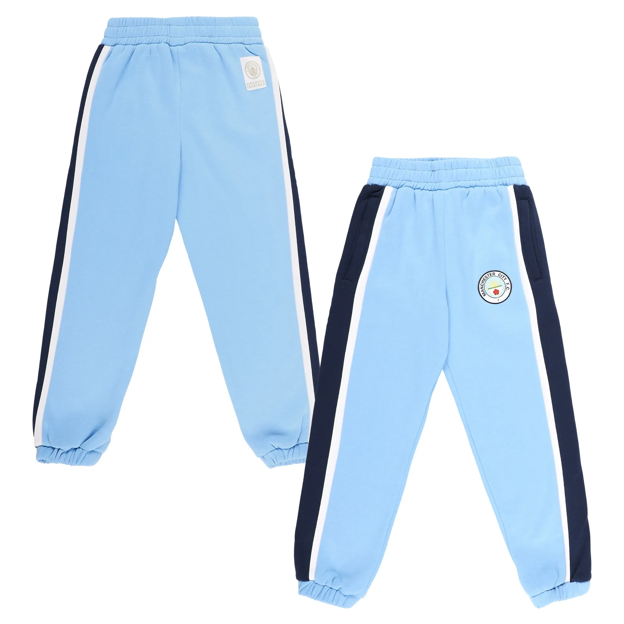Manchester City 1992 Archive Joggers - Sky/Navy - Kids