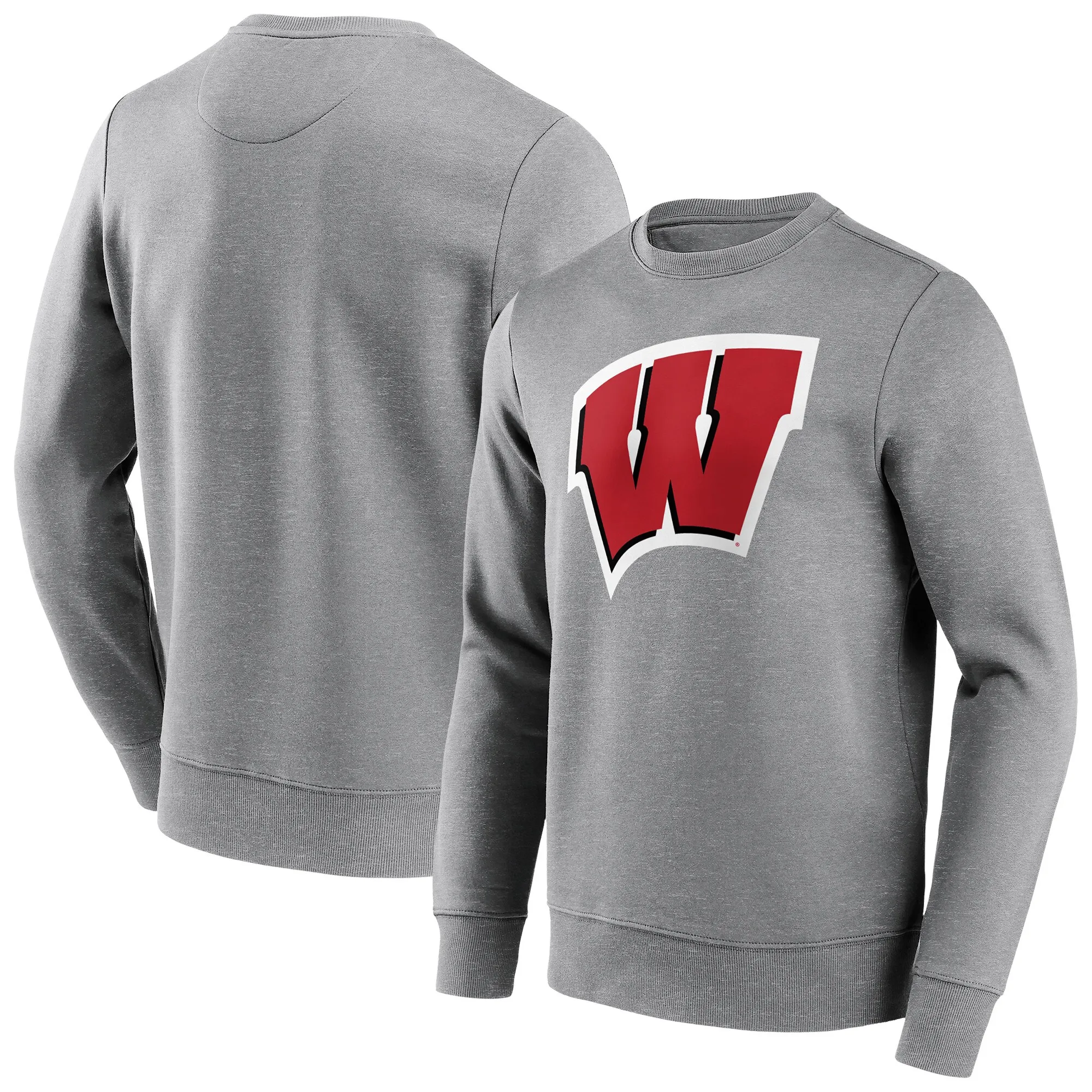 NCAA Wisconsin Badgers Primary Logo Graphic Crew Sweatshirt - Mens