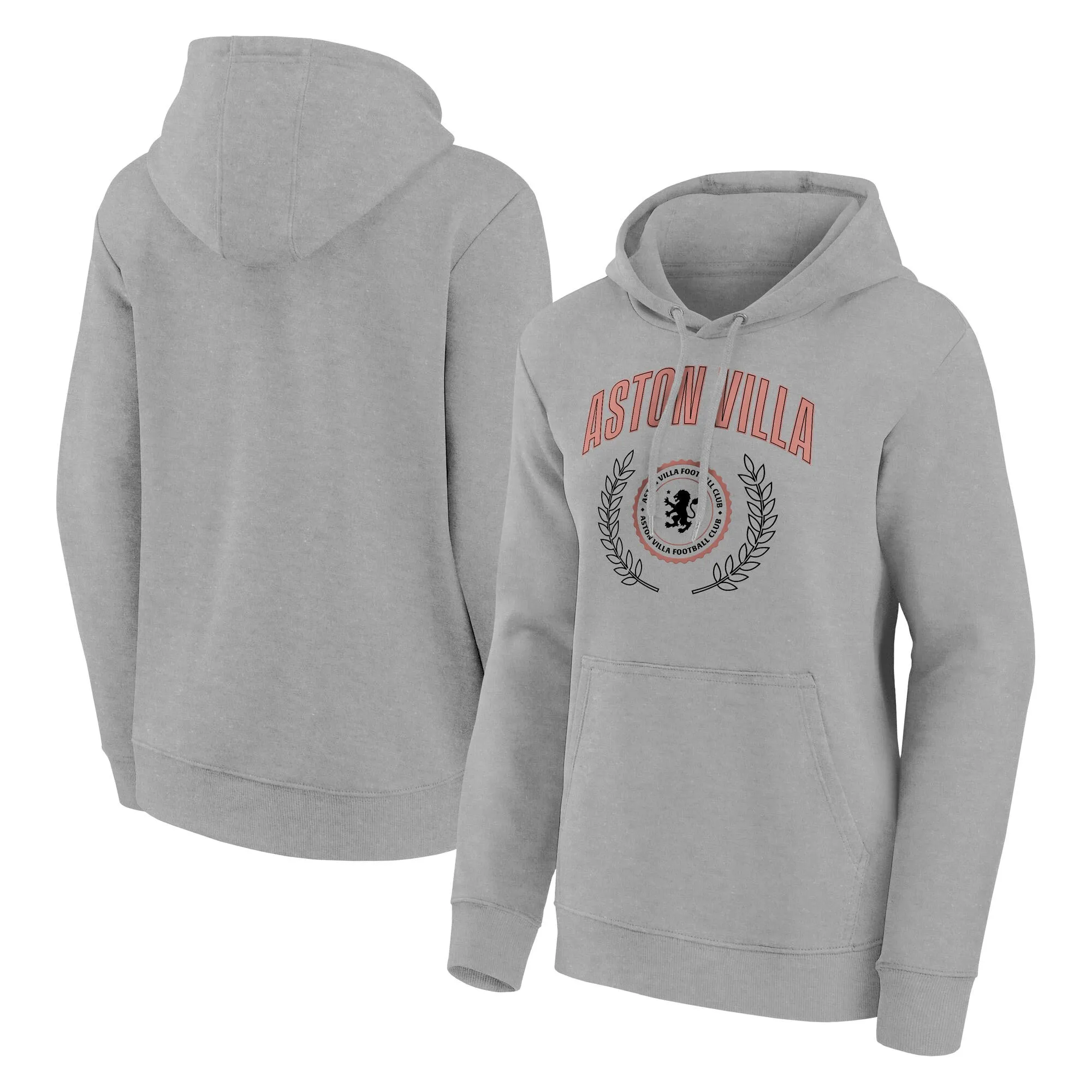 Aston Villa Rebel Academia Graphic Hoodie - Sports Grey - Womens