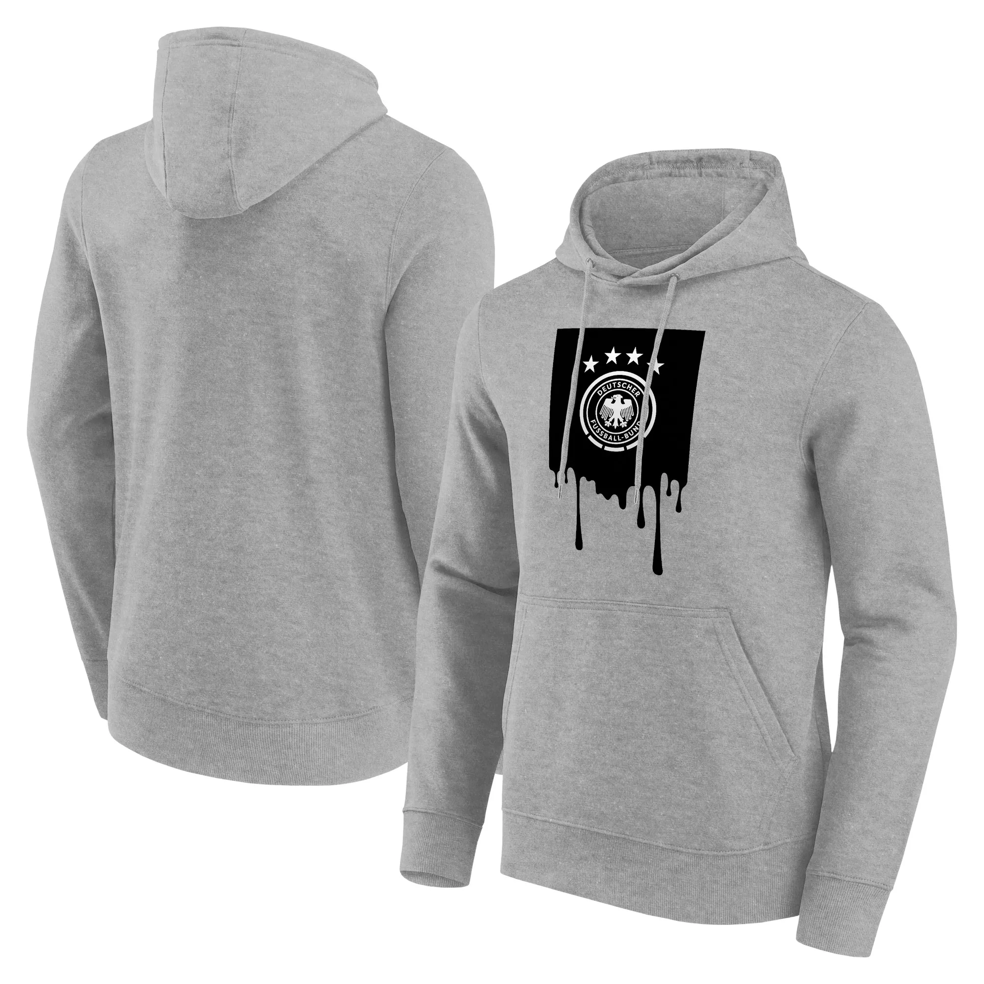 DFB Liquify Graphic Hoodie - Sports Grey Heather - Mens